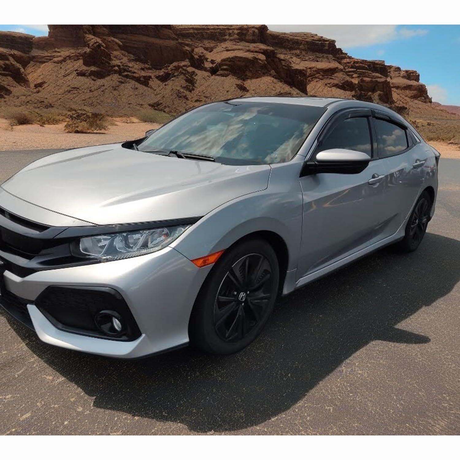 Outside Durable Window Visor Fit For Honda Civic Hatchback 2016-2021 Window Rain Guards Window Deflectors Vent Window Visors Sun