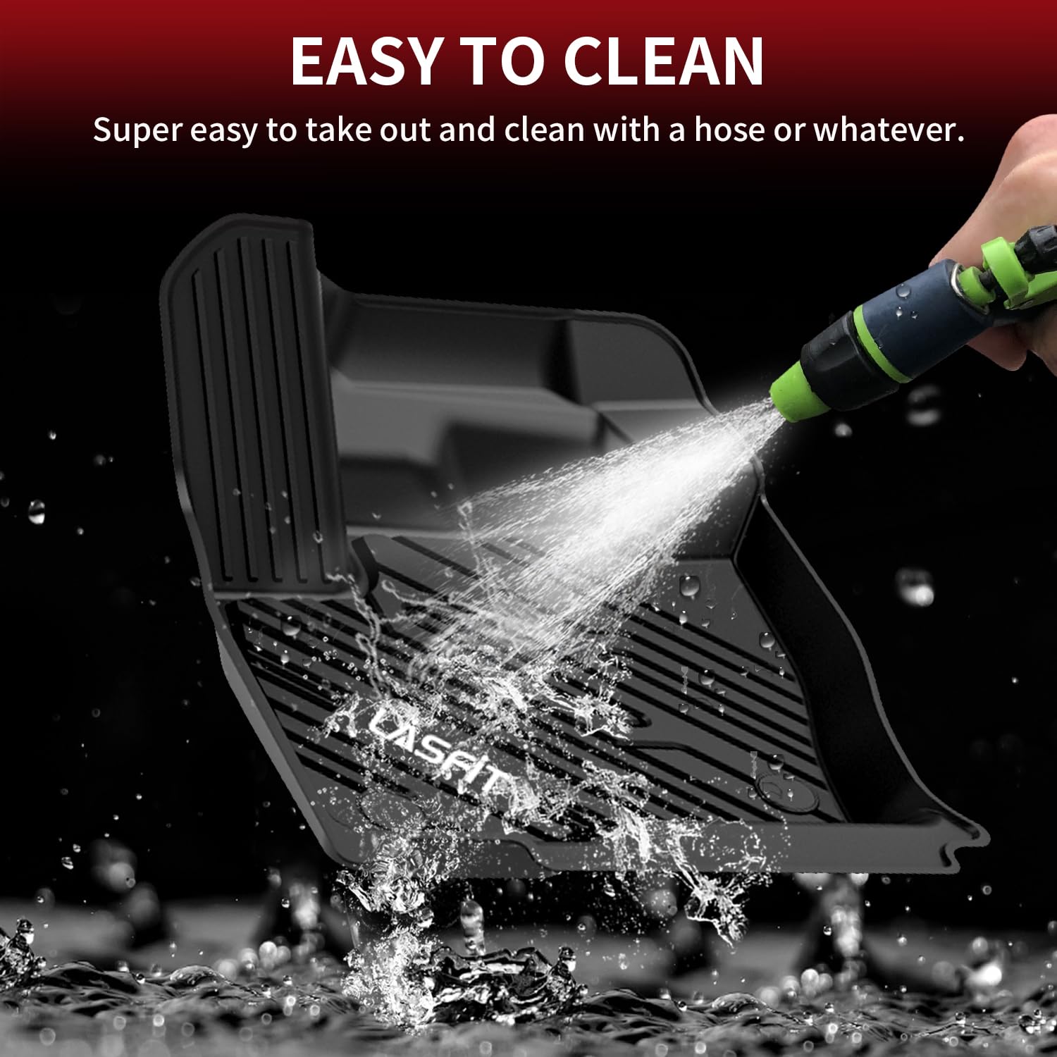 Lasfit Floor Mats Fit For Ford Series All Weather Tpe Car Liners (2015-2024 |Ford Edge| 1St & 2Nd Row)