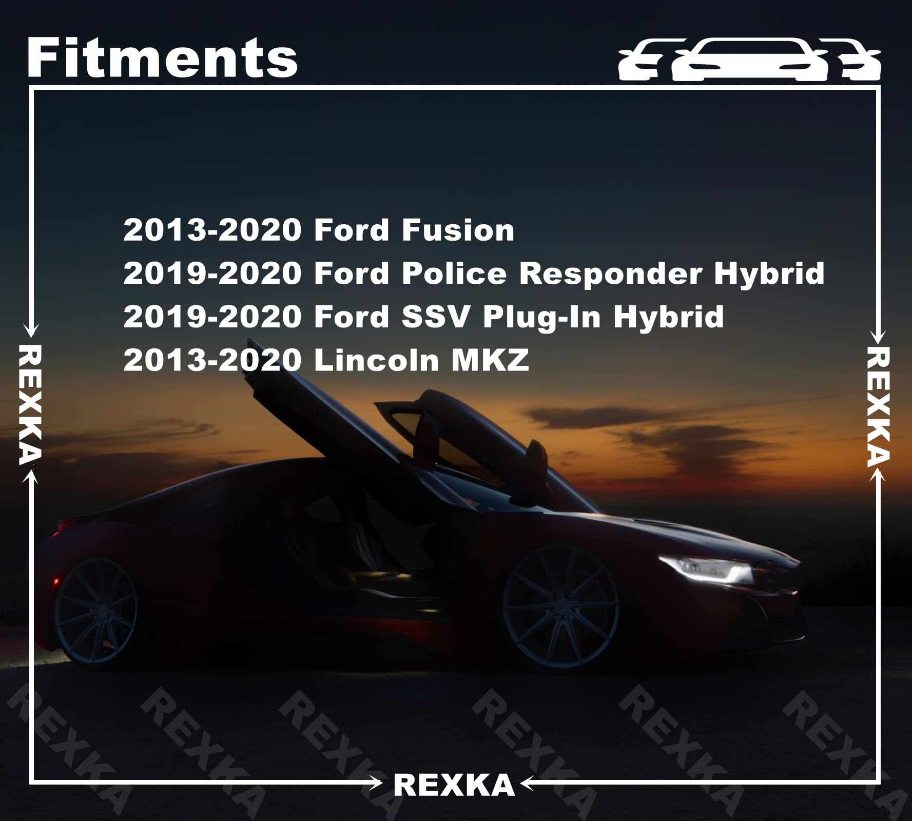 Rexka 15pcs Rocker Molding Clips for Ford Fusion & Lincoln MKZ - White, One Size, W716503-S300