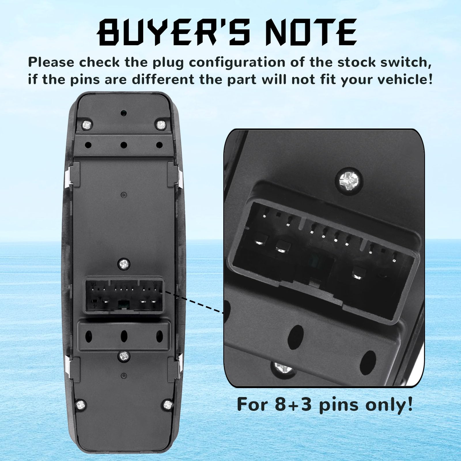 Master Power Window Switch Replacement For 2012-2014 Chry-Sler 300, 2013-2014 Dodge Charger, 2012-2019 Dodge Journey, 68139805Aa