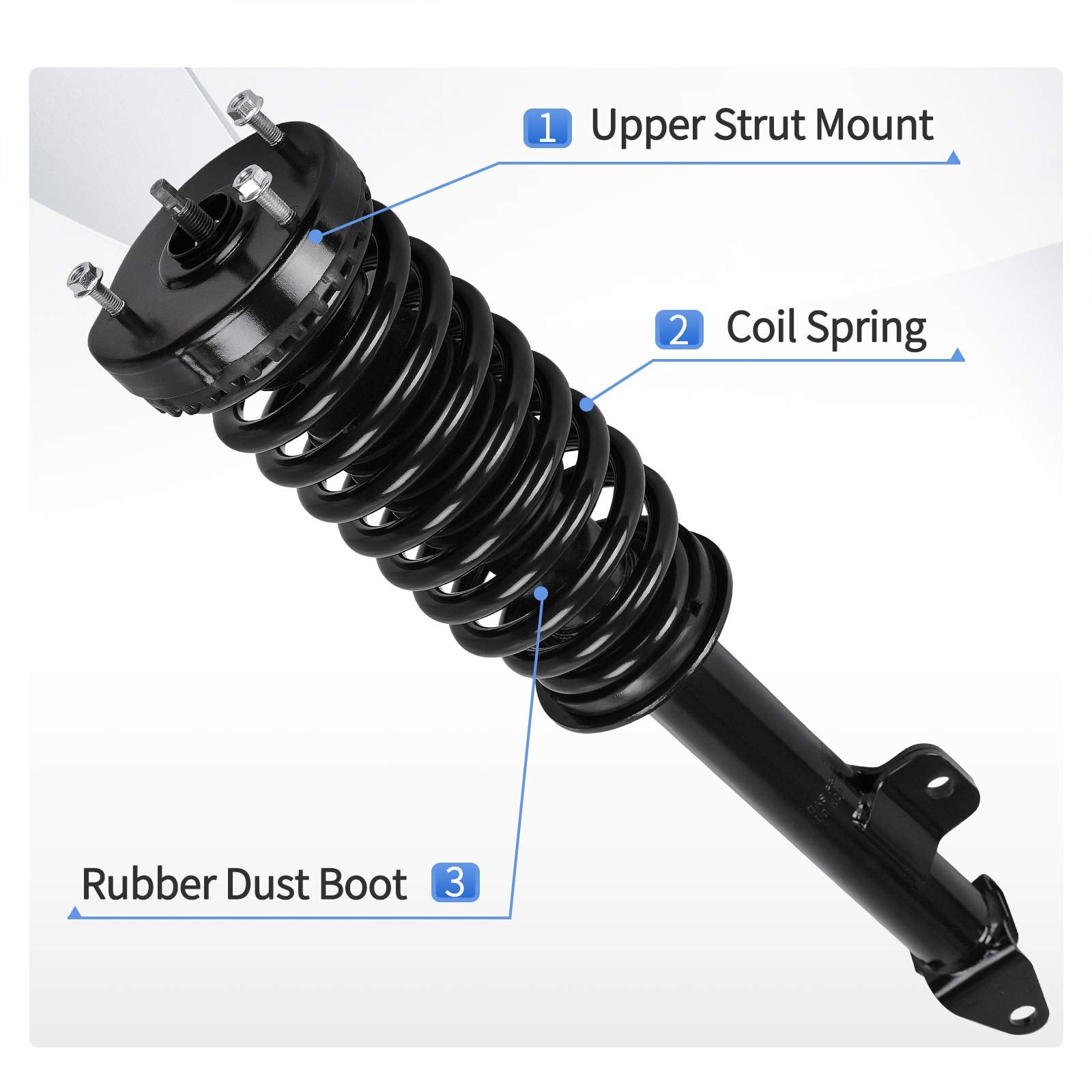 Yitamotor Front Complete Struts Rear Shocks Suspension Compatible With 2005-2010 Chrysler 300, 2006-2010 Dodge Charger, 2005-200
