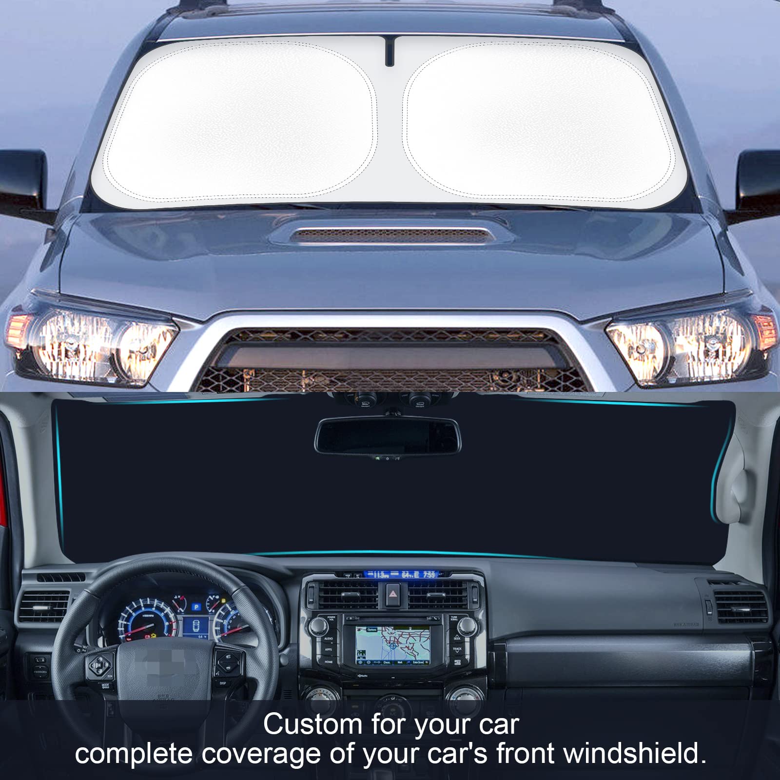 Shinehome Car Windshield Sun Shade Compatible With 2010-2025 Toyota 4Runner 4-Runner 5Th Gen Suv, Sr5 Trail Limited Accessories