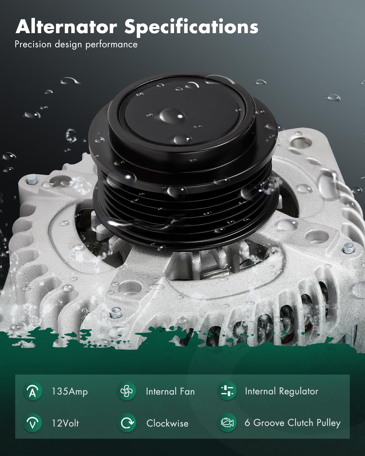 SCITOO High Output Alternator 135Amp Replacement for Acura for RDX 2013-2015 11672