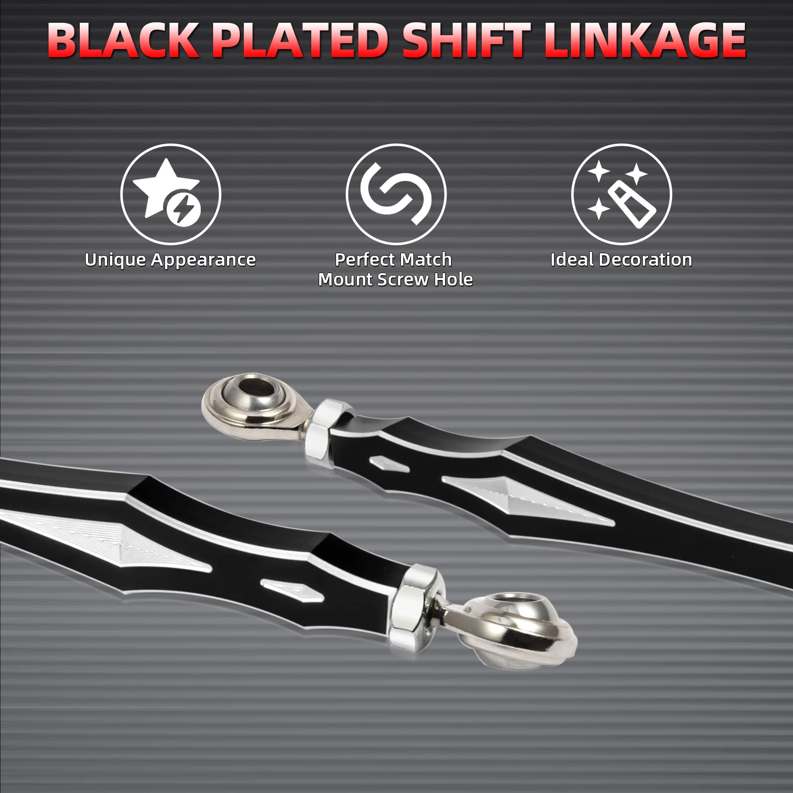 Amazicha Black Shift Linkage Gear Shifter Linkage Compatible For Harley Touring Electra Street Glide 1980-Later
