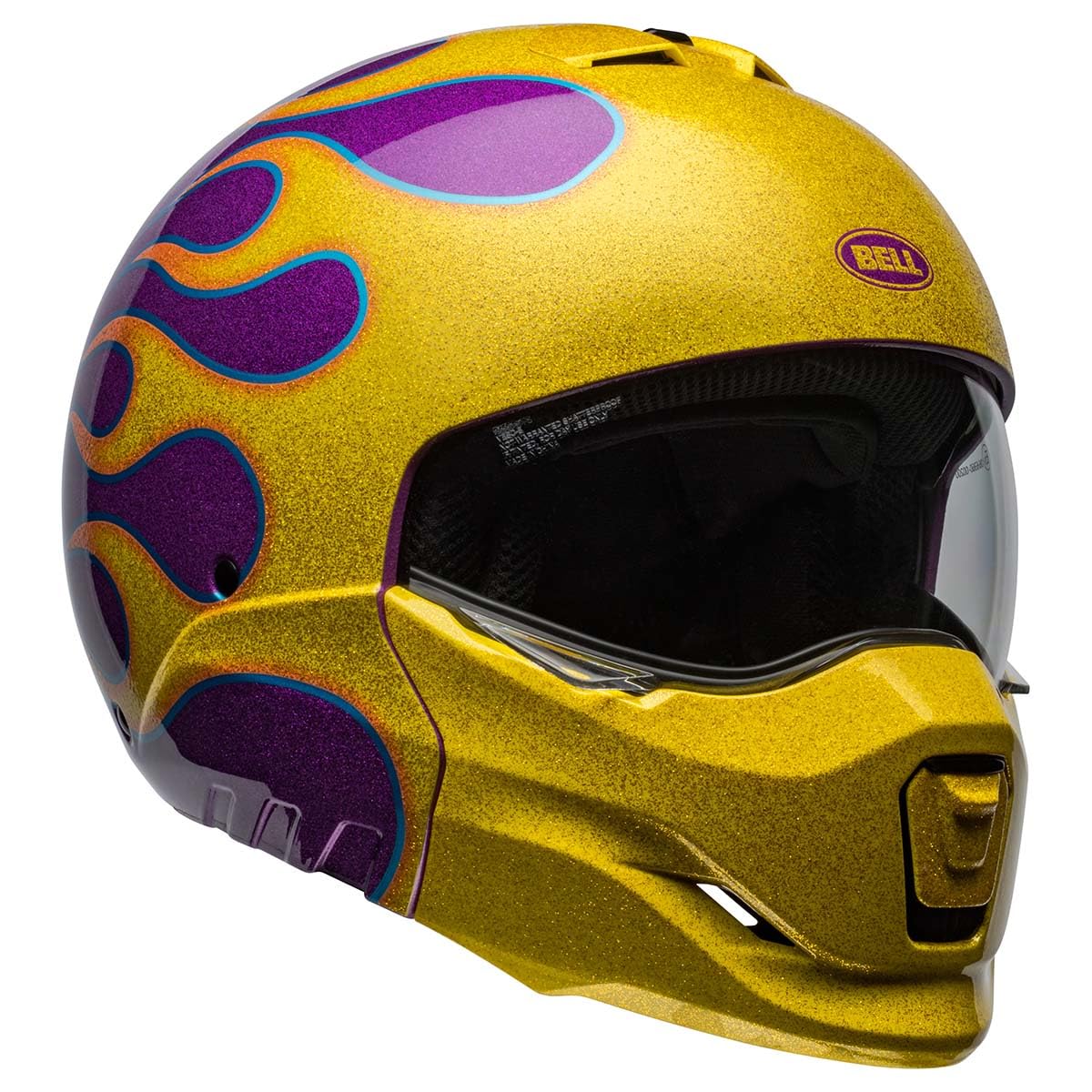 Bell Broozer Helmet (Gloss Ignite Purple/Yellow - X-Large)