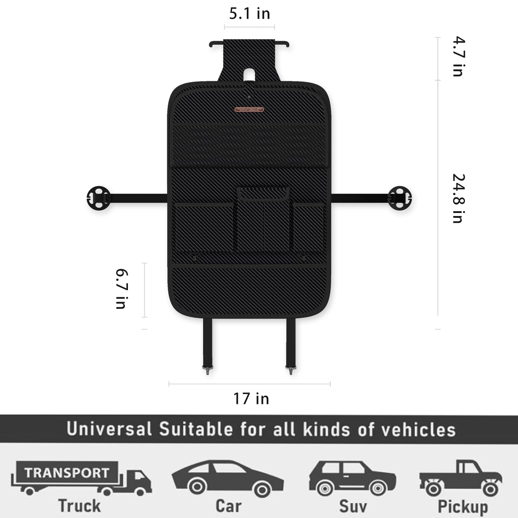GMQ Back Seat Car Organizer 1 Pack,Backseat Organizer with Tray,Multifunctional Car Seat Back Storage Box with Foldable Tablet H