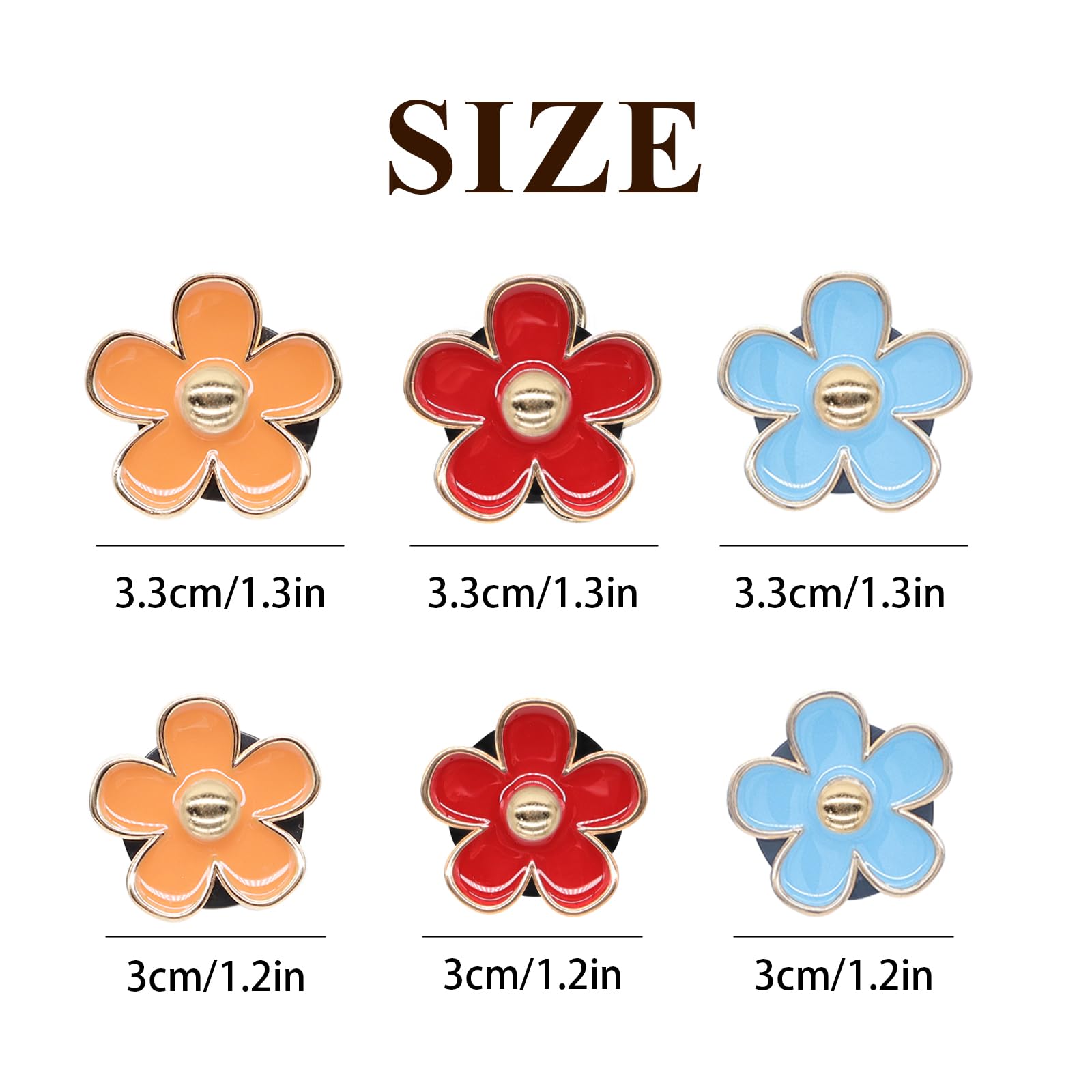 Oriesse 6Pcs Flower Air Vent Clips Car Air Freshener,Red Orange Blue Daisy Flowers Vent Clip Car Accessories For Women,Girly Car