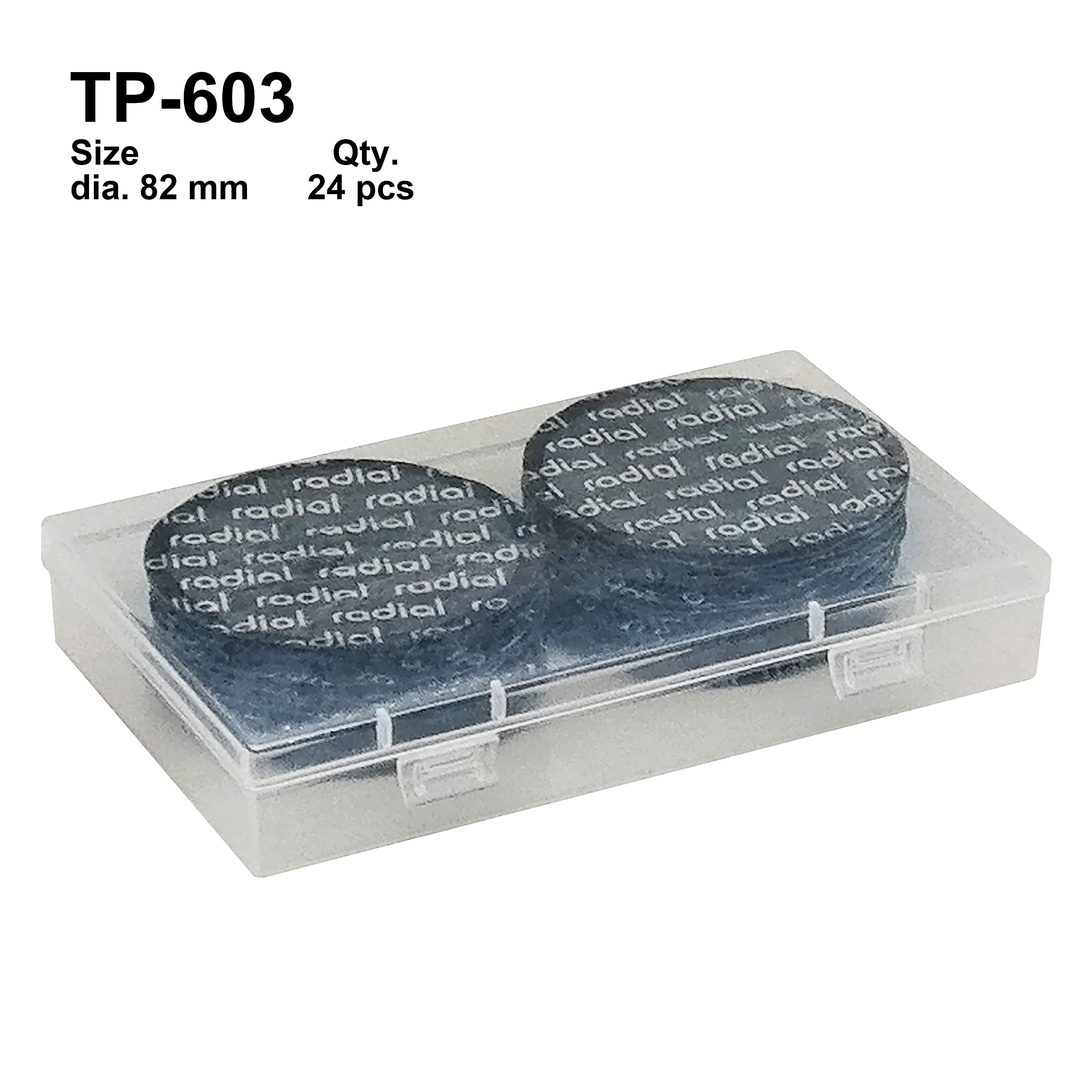 ZERINT TP-603 Radial Tire Patch Dia. 3 1/4'' (82 mm) 24 pcs