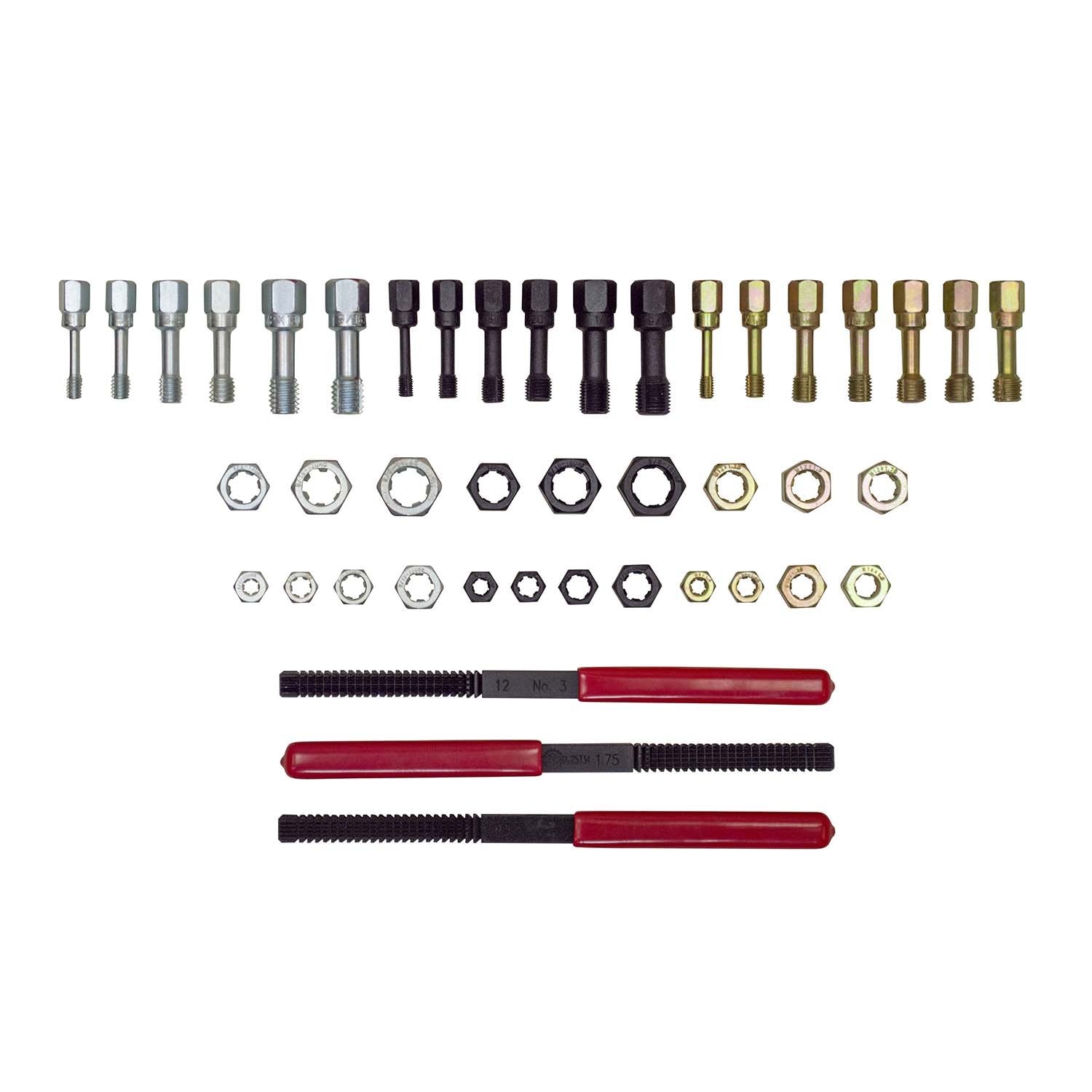 OEMTOOLS 27142 Thread Restoring File, Tap, and Die Kit | Files, Taps, and Dies Rethread Both Left and Righthanded Internal and E