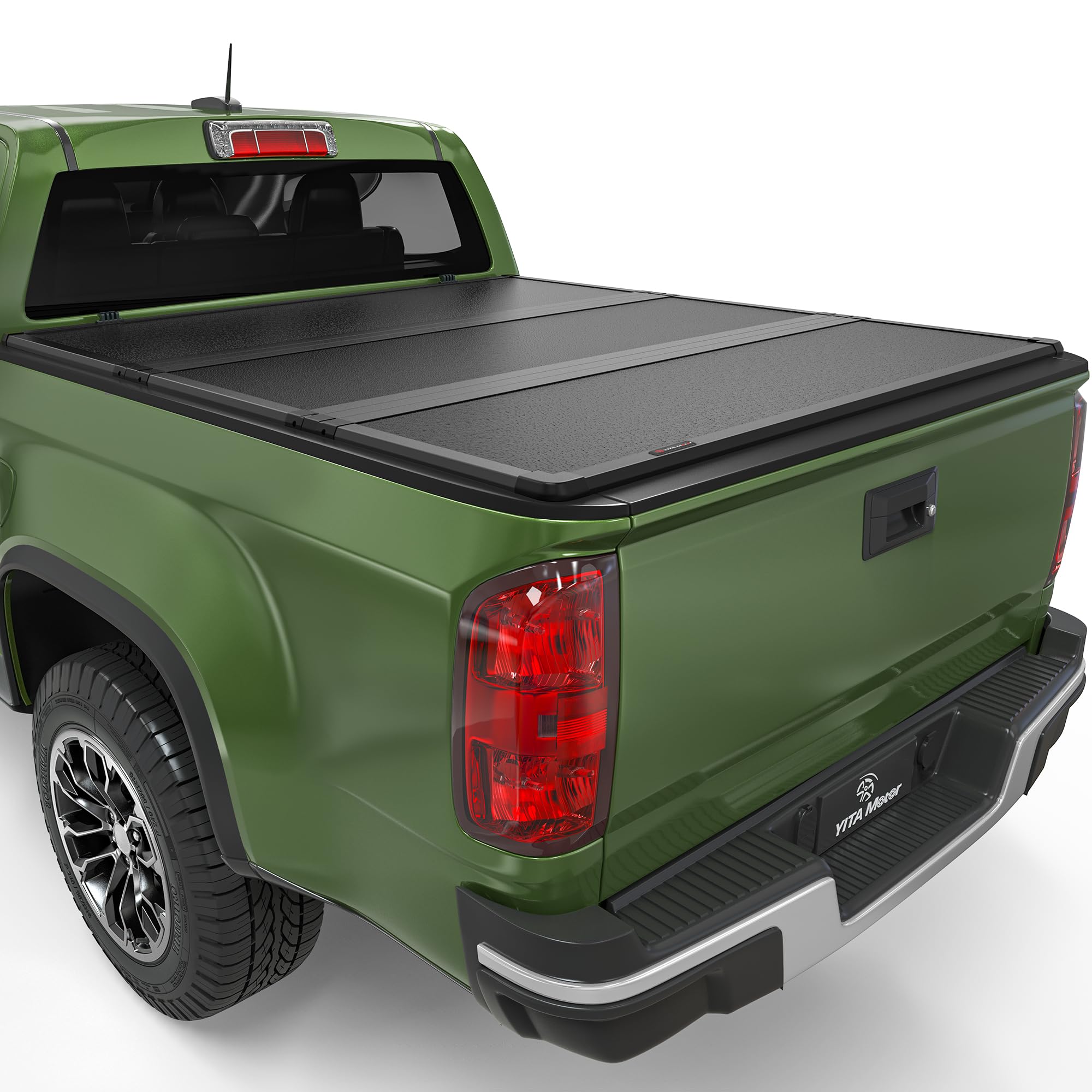 Yitamotor Frp Hard Tri-Fold Truck Bed Tonneau Cover Compatible With 2015-2025 Chevy Colorado/Gmc Canyon 5.2 Ft Bed