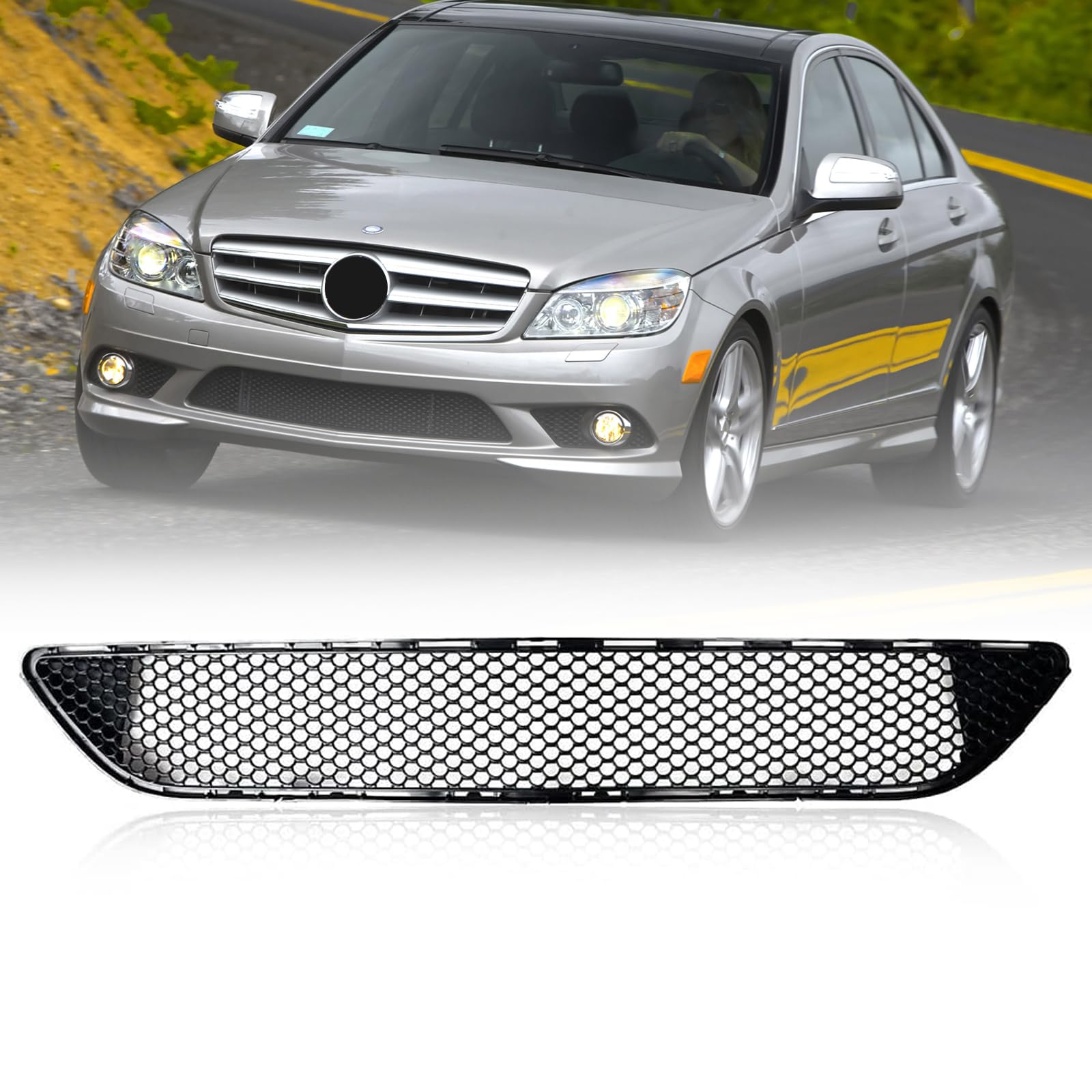 Matmacro Front Bumper Grille Compatible For Mercedes Benz W204 C Class Front Grill C230 C300 C350 Amg 2008 2009 2010 2011 2048850153