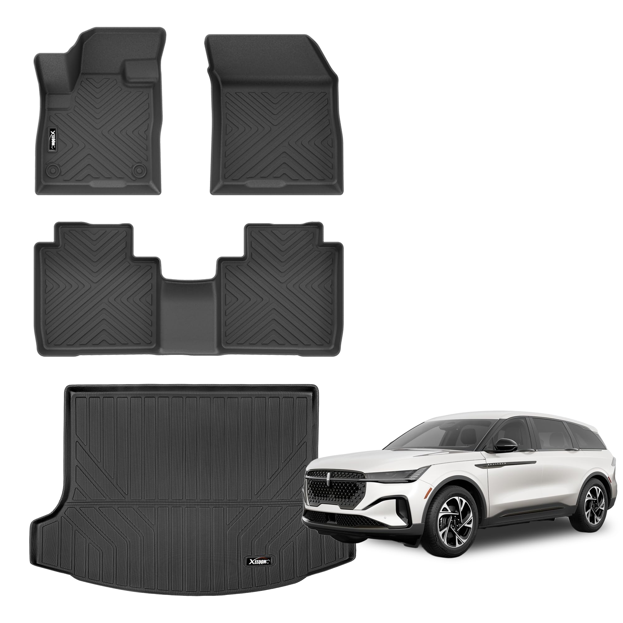 Floor Mats & Trunk Mat For 2024 2025 Lincoln Nautilus All Weather Tpe Protection Floor Liners Full Set With Cargo Liner For 2024
