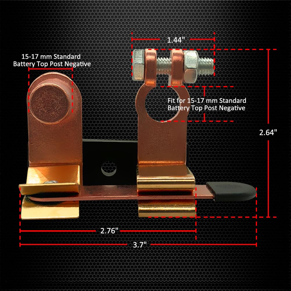 Top Post Knife Blade Master Switch, Ampper 12V / 24V Battery Disconnect Switch Isolator Power Cut Off for Marine Car Boat RV ATV