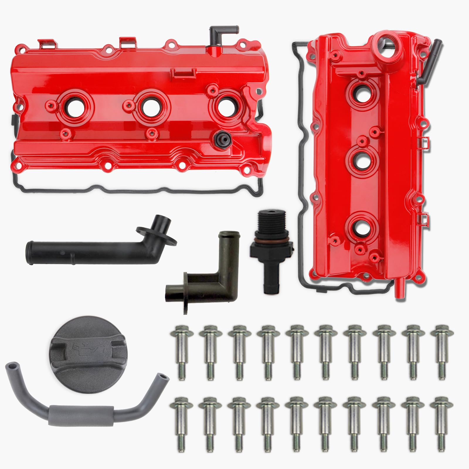 Mitzone Upgrade Aluminum Valve Covers Left And Right Compatible With 2003-2008 Nissan 350Z Infiniti Fx35 G35 M35 Vq35De 3.5L Par