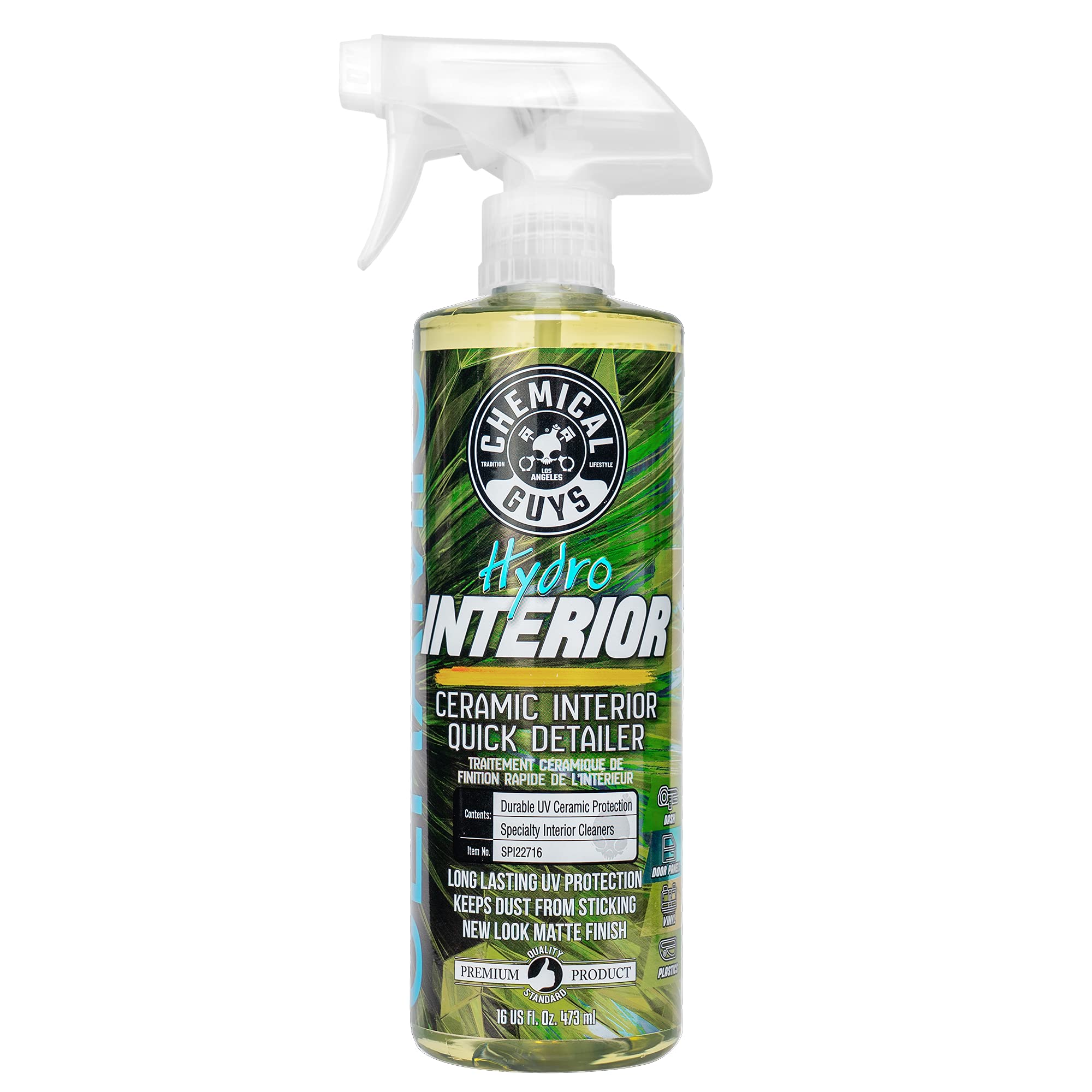 Chemical Guys SPI22716 HydroInterior SiO2 Ceramic Interior Quick Detailer and Protectant for Interiors, Furniture, Apparel, and 