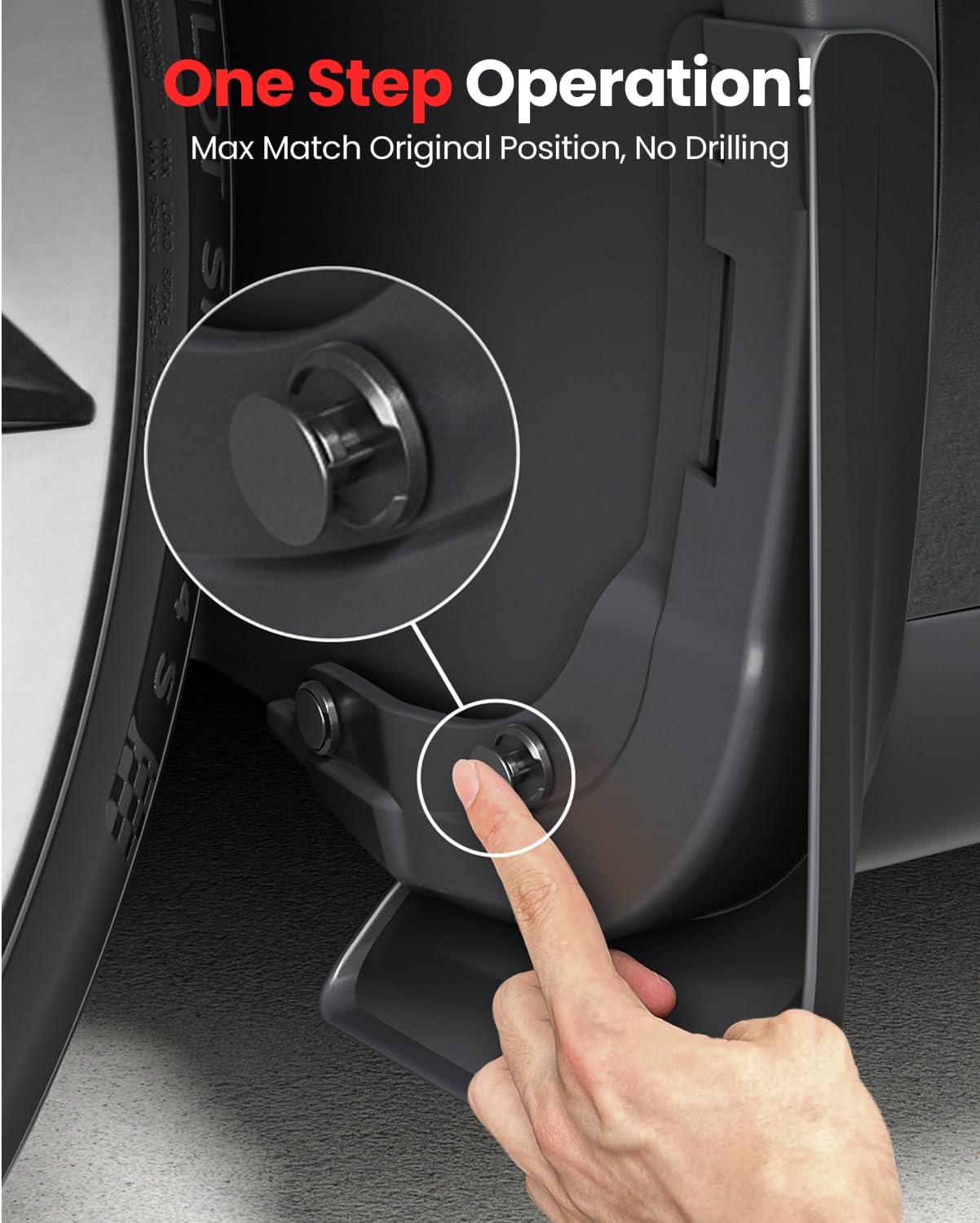 Reevaa 2025 Tesla New Model Y Juniper Accessories - Mud Flaps [No Drilling Required] All-Weather Mud Guard Body Kits For Model Y