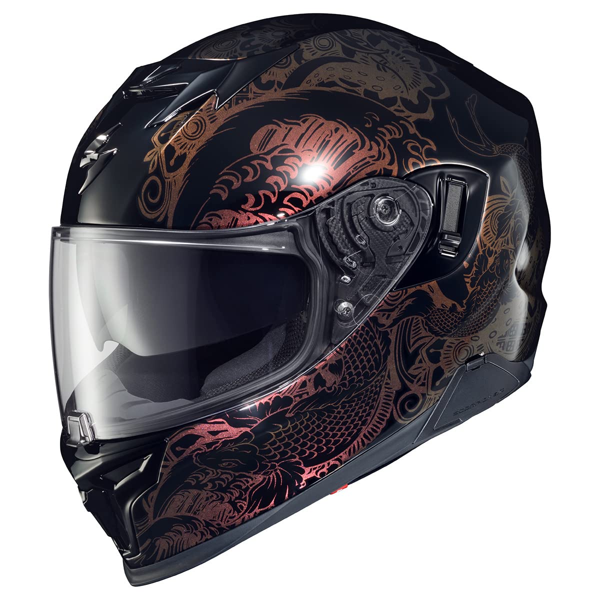 Scorpionexo T520 Full Face Dual Sport Motorcycle Helmet With Bluetooth Ready Speaker Pockets Dot Ece Nama-Sushi (Black/Chameleon