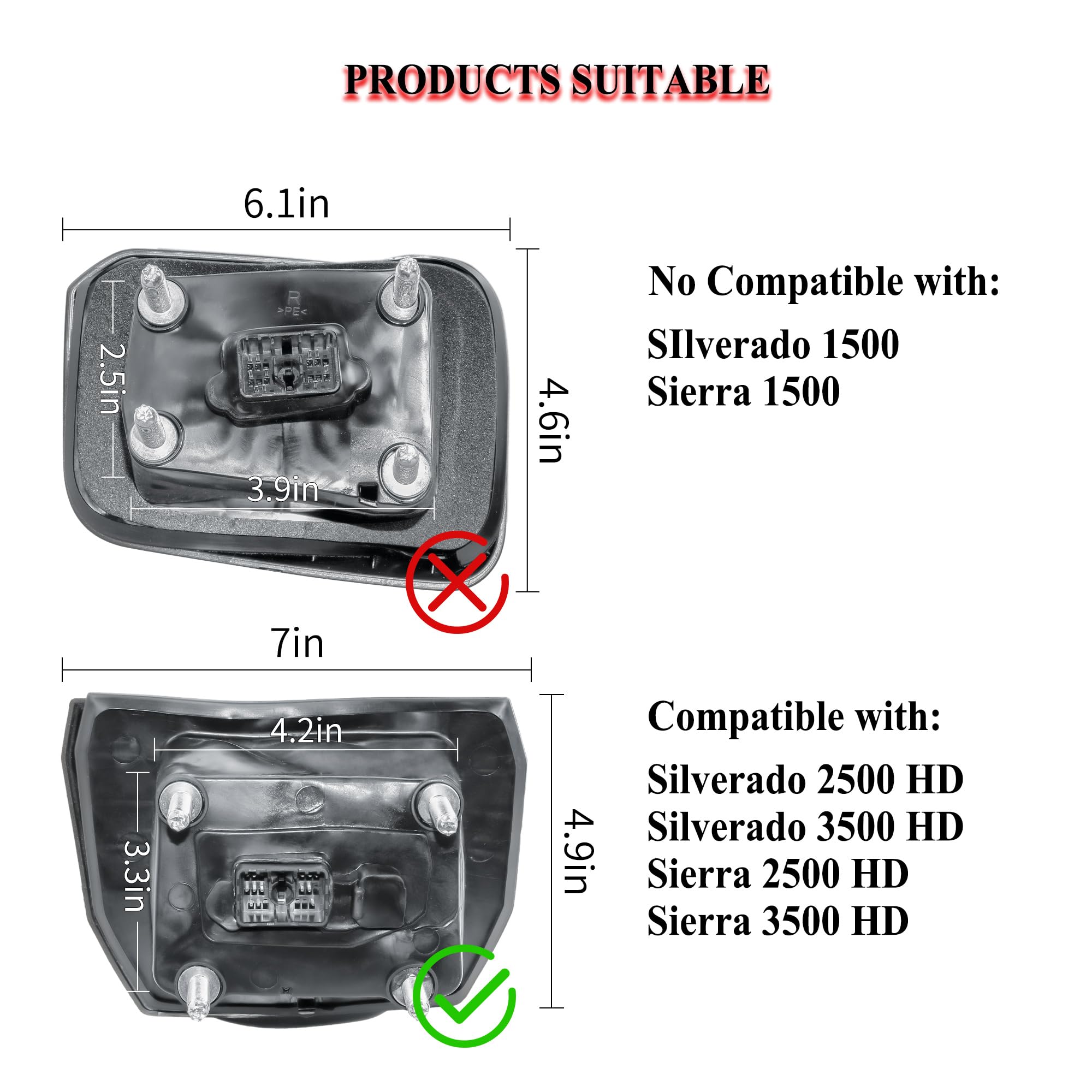 Driver Left Side Door Towing Mirror Power and Heated with Signal Light and BLIS Textured Back Cover For Chevrolet Silverado GMC
