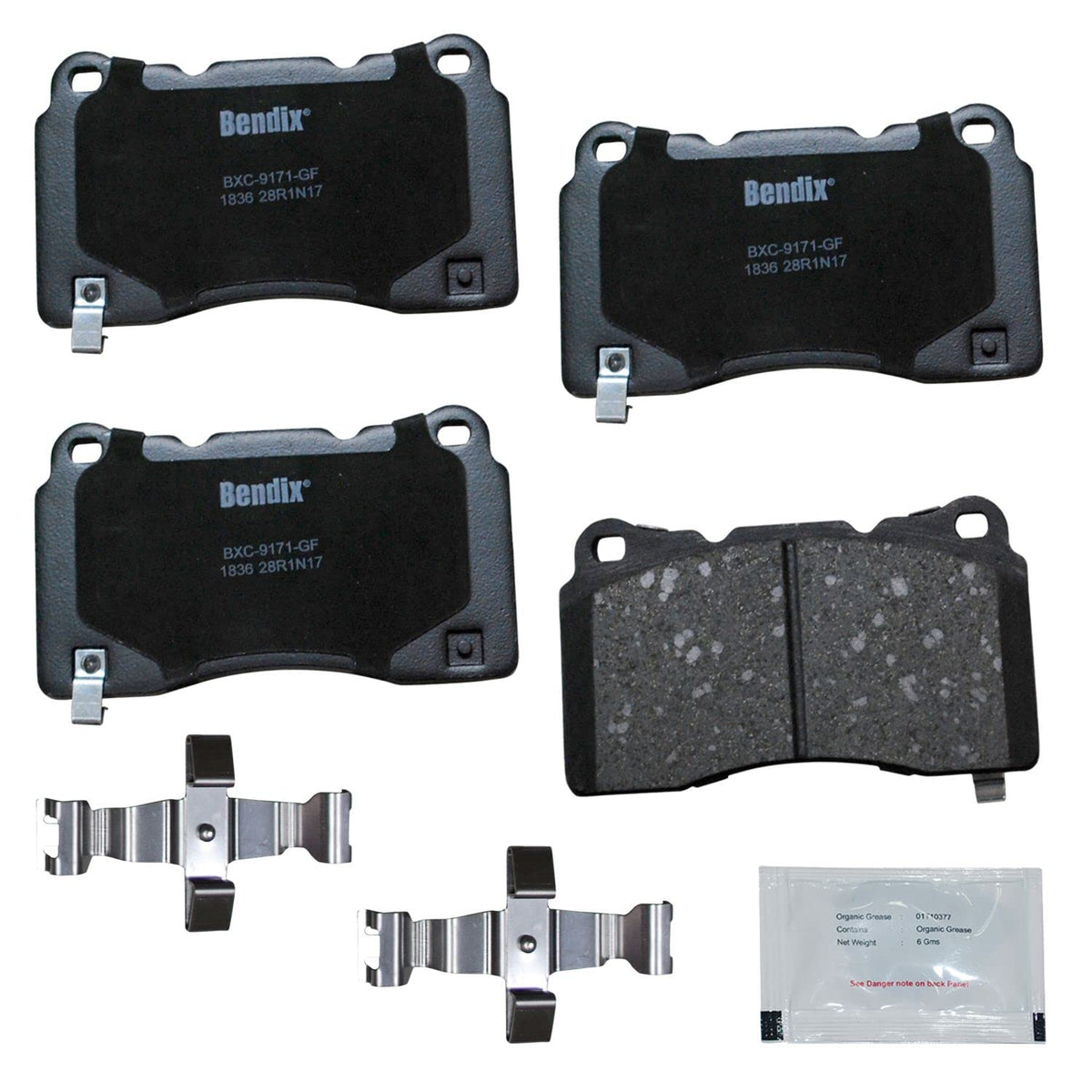 Bendix Priority1 Cfc1836 Ceramic Front Brake Pads For Select Models Buick Regal, Regal Sportback, Cadillac Ats, Ct6, Cts, Xts, C