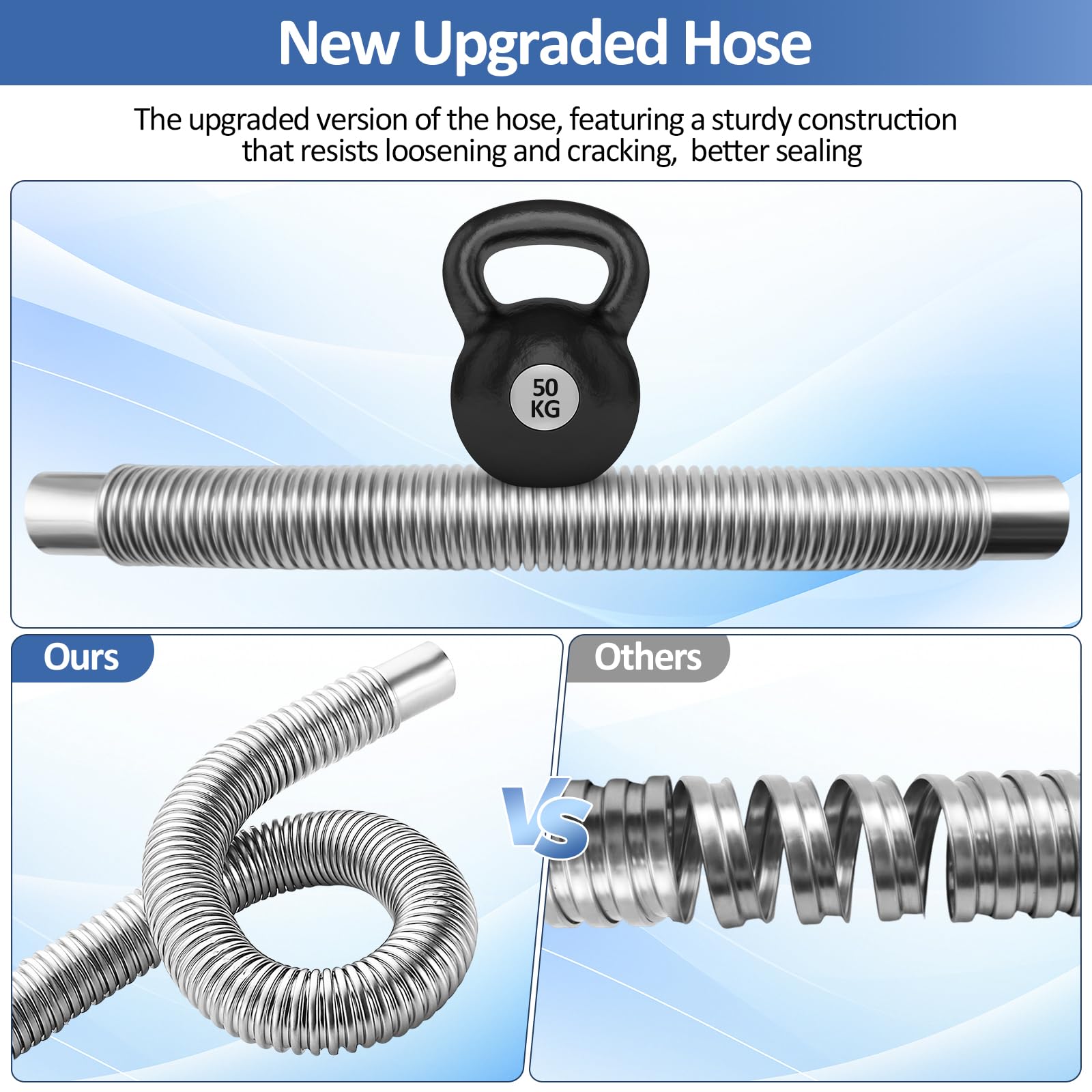 2025 Upgraded Generator Exhaust Silencer Kit Stainless Steel Muffler with Insulated Through-Wall Mounting Plate - Universal Adap