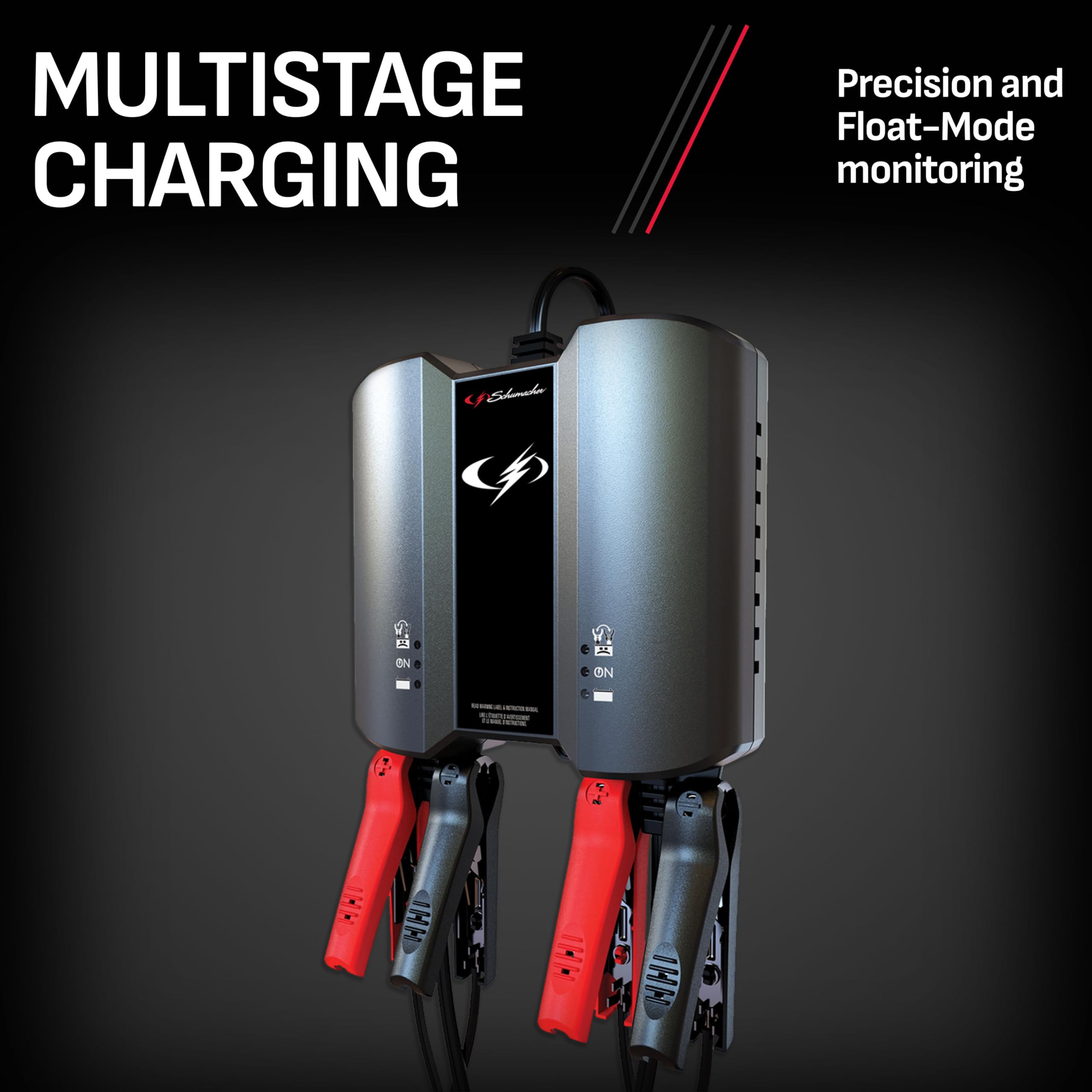 Schumacher Electric Sc1410 6V/12V Two-Bank 2A Battery Charger/Maintainer , Black