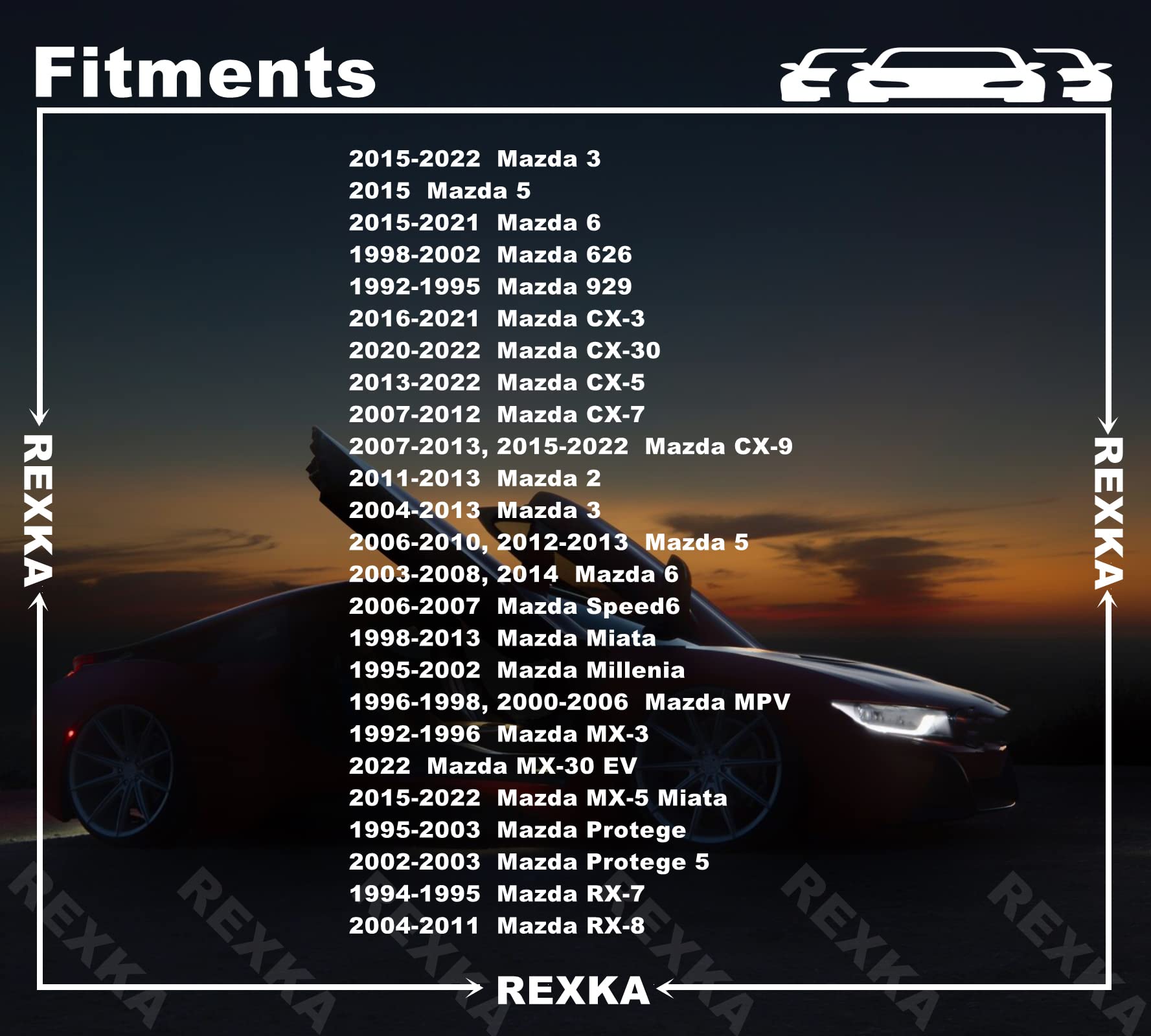 Rexka 20Pcs M5-1.81 X 16Mm Fender Liner Splash Shield Bumper Cover Screw Bolt Phillips Hex Head Sems For Mazda 9Cf600516B Mazda