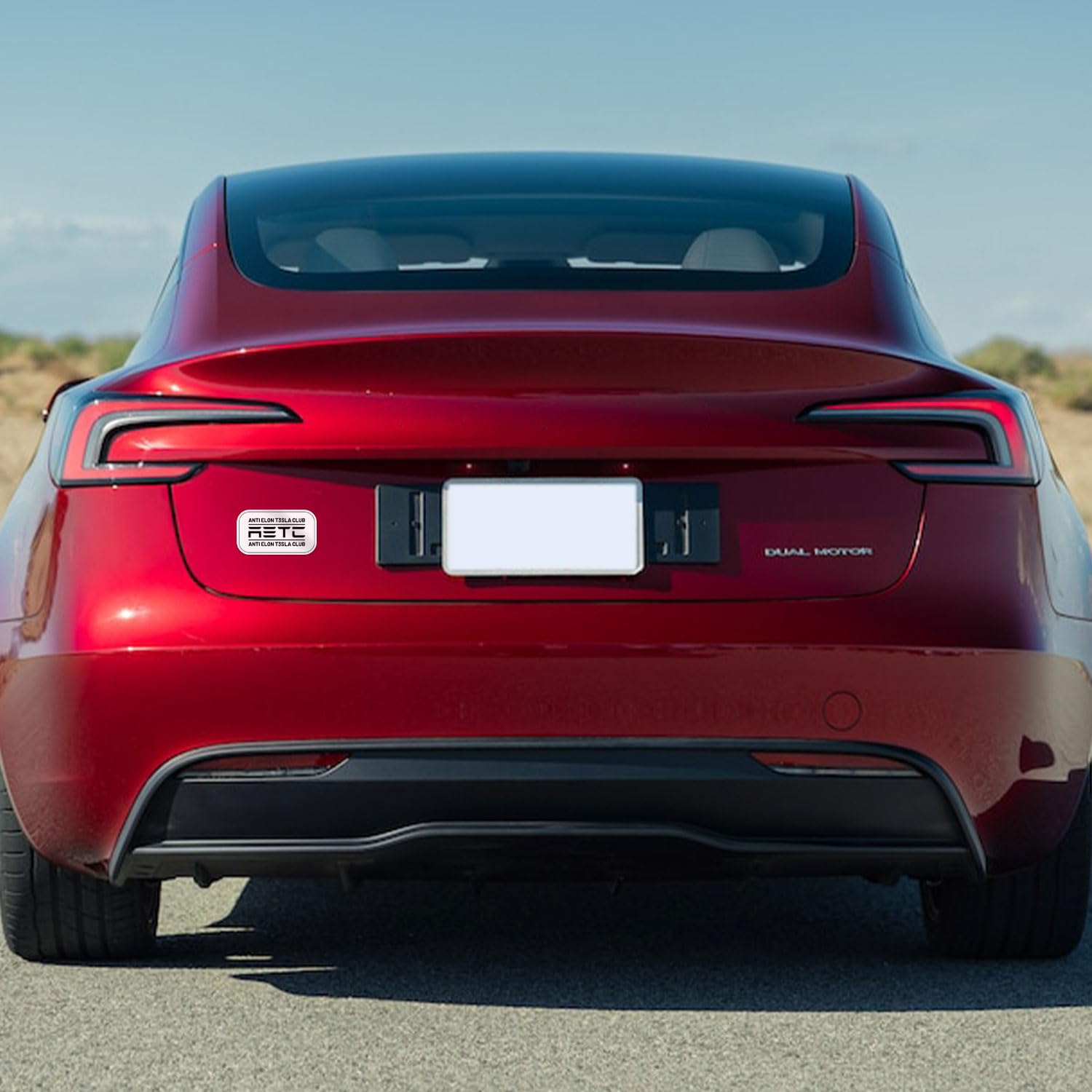 Anti Elon Club Sticker - Waterproof Vinyl Decal For Car Bumper, Laptop, Water Bottle, Bookcase, Wall, And Window, Size - 5'' Lon