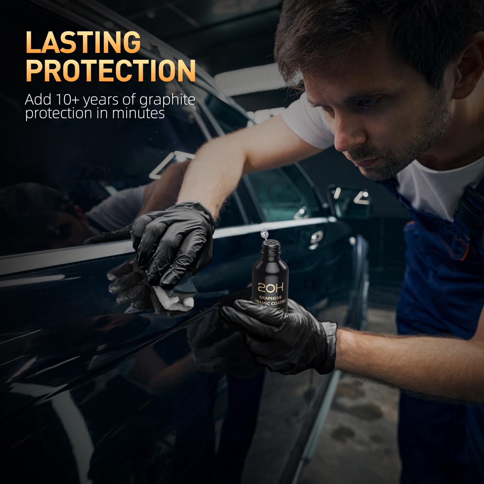 20H Advanced Graphene Ceramic Coating For Cars (70Ml) - Car Detailing Kit, 10+ Years Of Long Lasting Protection, Apply After Car