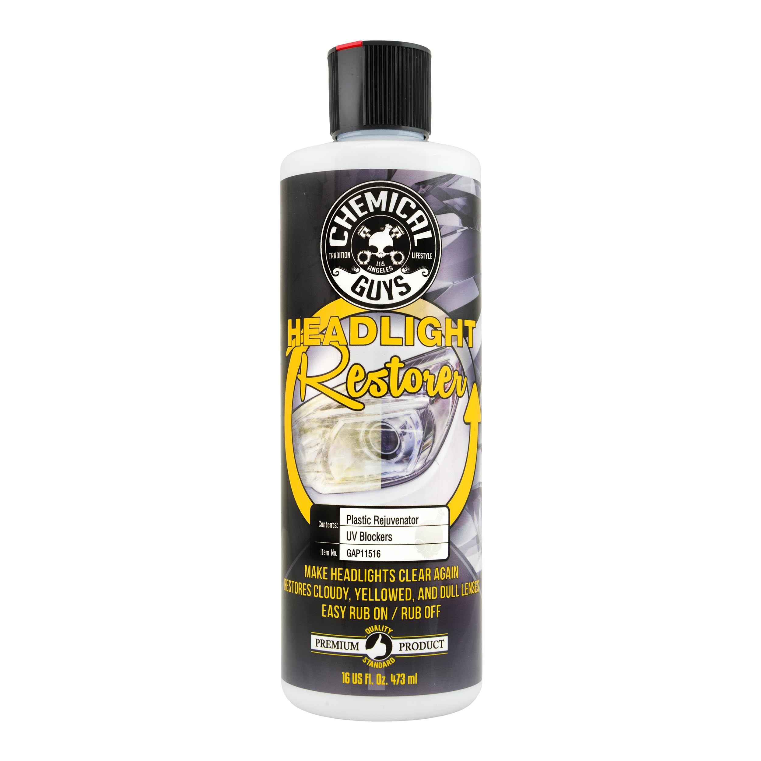 Chemical Guys Gap11516 Headlight Restore And Protect, (Great For Cars, Trucks, Suvs, Rvs, Motorcycles, & More) 16 Fl Oz