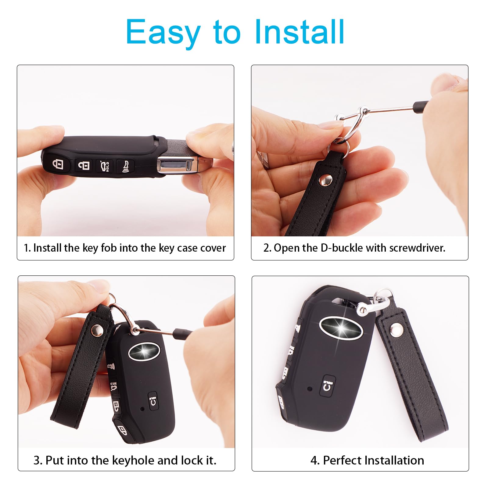 Koaudb For Kia Key Fob Cover 5 Buttons Rubber Full Covers Protection Keys Shells Keychains Fit For Kia Cerato Ceed Forte Niro Se