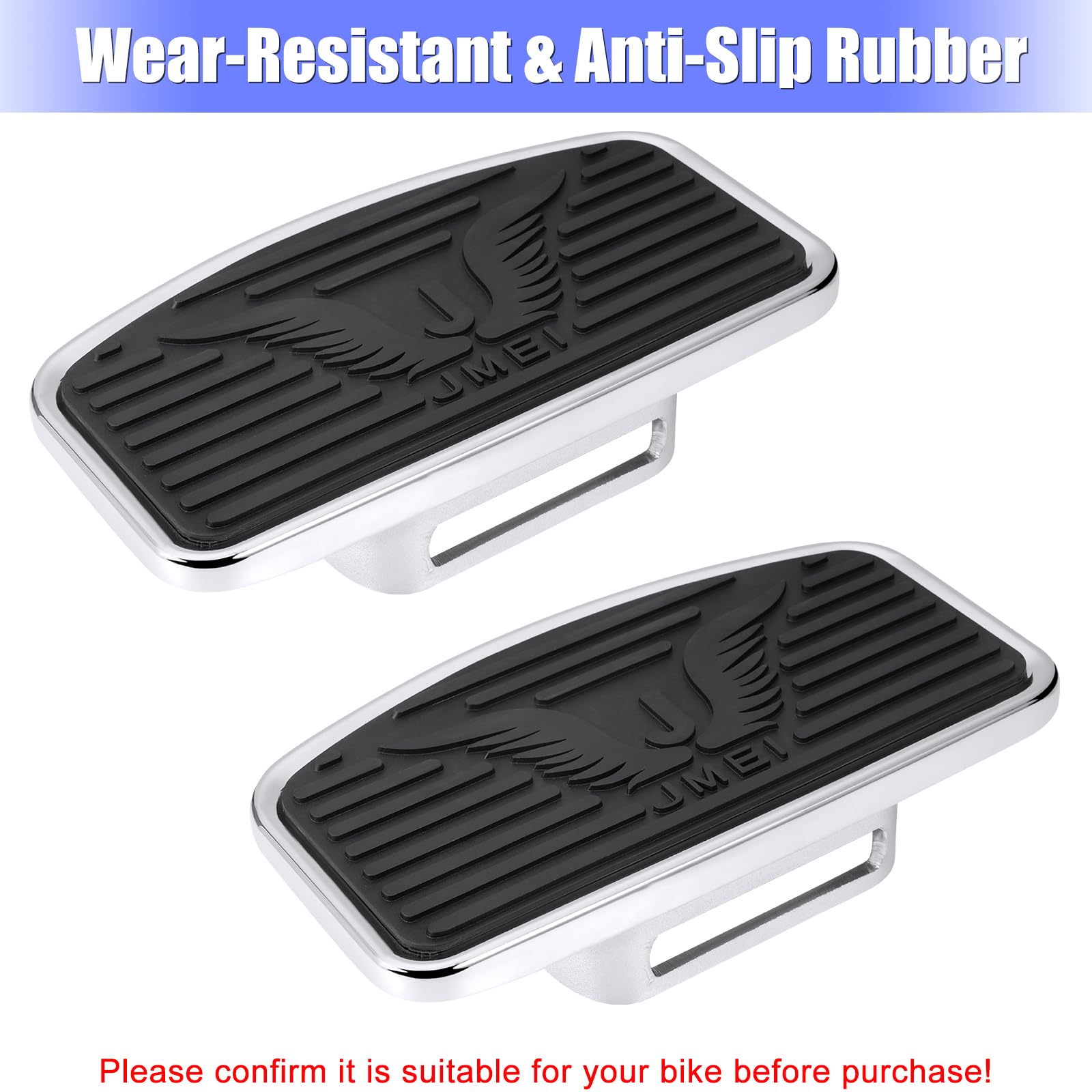 Motorcycle Floorboards for Harley, Rider/Driver/Passenger Footboard Footrest Foot Peg for Harley Davidson Touring Street/Electra