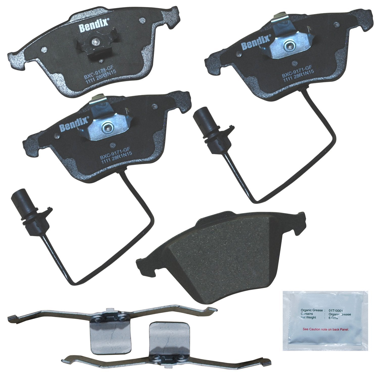 Bendix Priority1 Cfc1111 Ceramic Front Brake Pads For Audi A4 2009-2005, A4 Quattro 2003, A4 Quattro 2009-2005, A6 2011-2005, A6