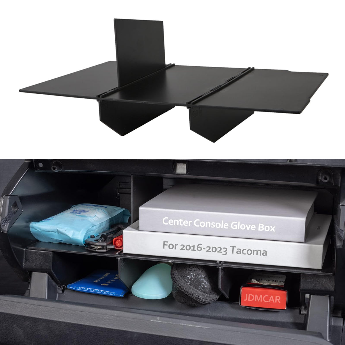 Jdmcar Glove Box Organizer Compatible With Toyota Tacoma Accessories 2023 2022 2021 2020 2019 2018 2017 2016