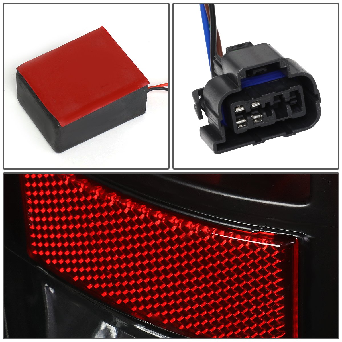 Dna Motoring Tl-Gmcsie07-Led-Bk-Cl Led Tail Light Assembly Driver & Passenger Side [Compatible With 07-14 Gmc Sierra 1500 2500Hd