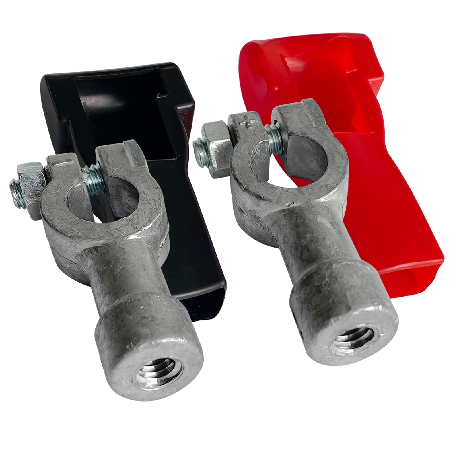 Ampper 3/8''-16 Thread Female Lead Top Post to Side Post Terminal Adapters, Standard Top Post to Standard 3/8'' Side Post Termin