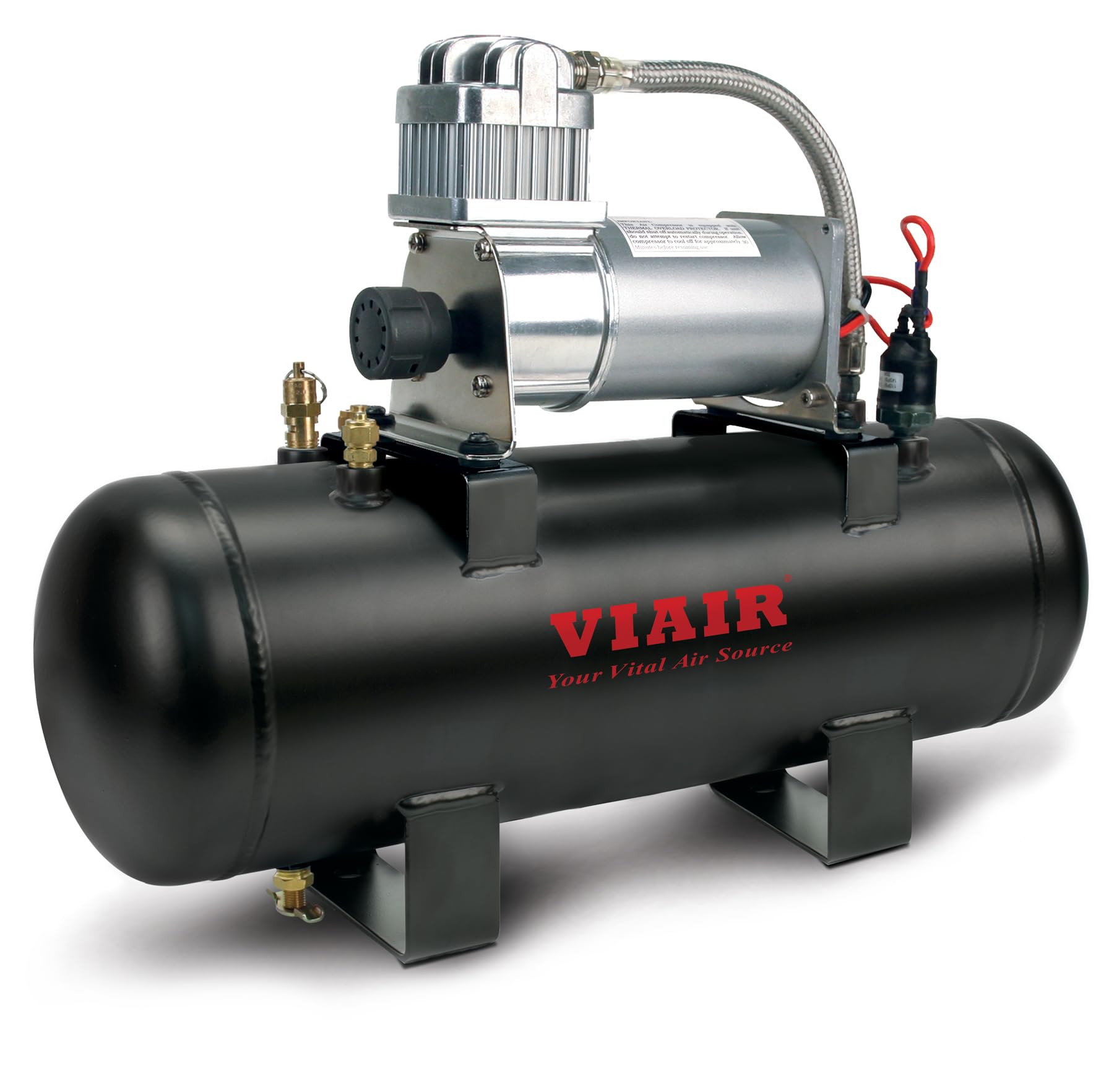 Viair 150 Psi High-Flow Air Source Kit | Portable On Board Air Compressor With 2 Gallon Tank For Truck, Air Horns, Suspension, A