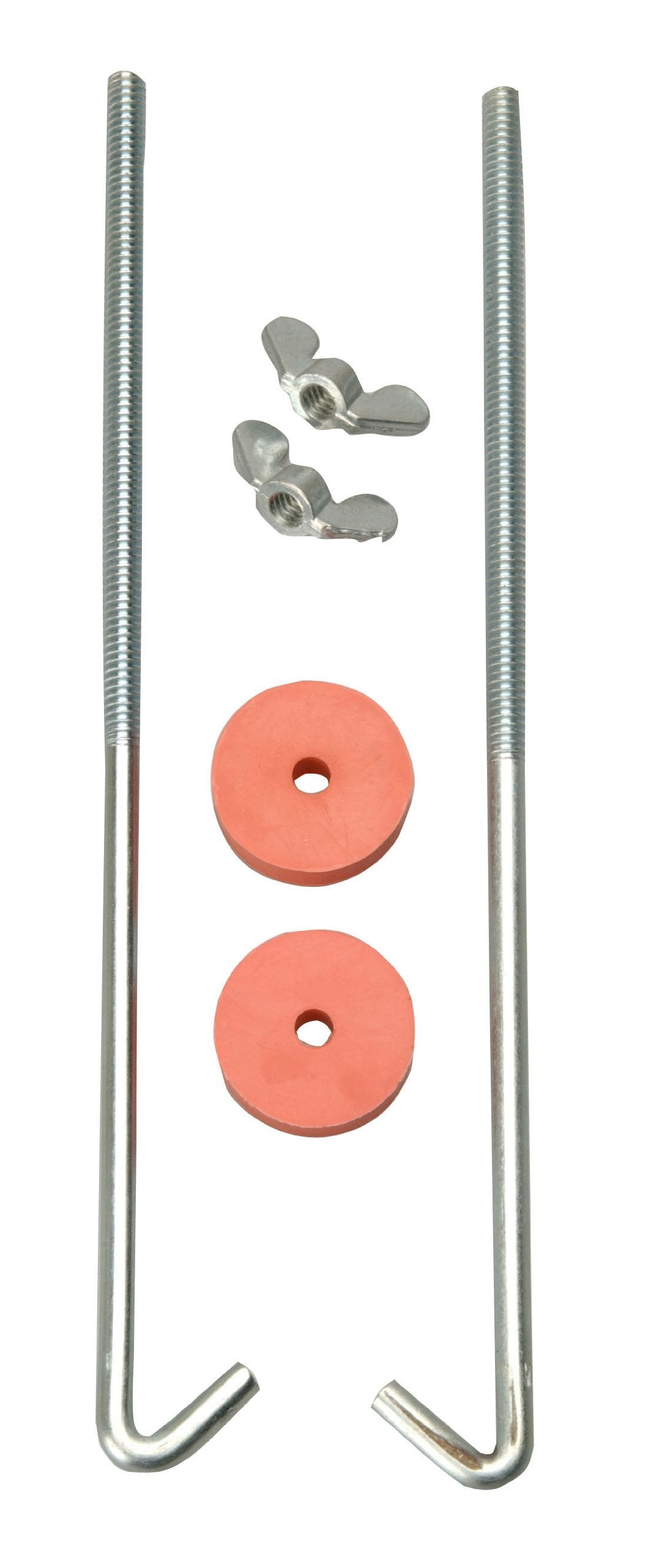 Road Power 966-12 J Hook Battery Hold Down Bolts; 2-Pack; Chrome; 12-Inch