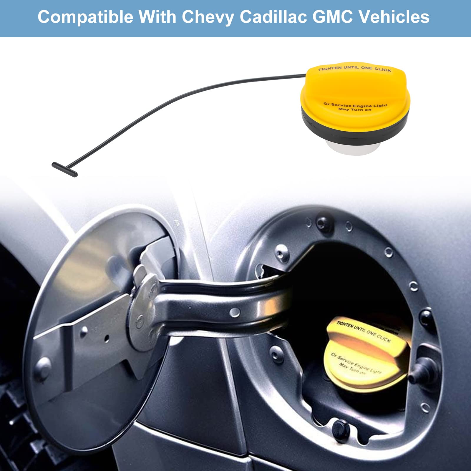 Fuel Tank Filler Cap,Gas Cap Compatible With Chevy Cadillac Gmc-2012-2013 Avalanche Silverado 1500, 2012-2014 Silverado 2500Hd 3500Hd,2012-2014 Escalade,2012-2013 Sierra 1500,Replace # Gt347,20962524