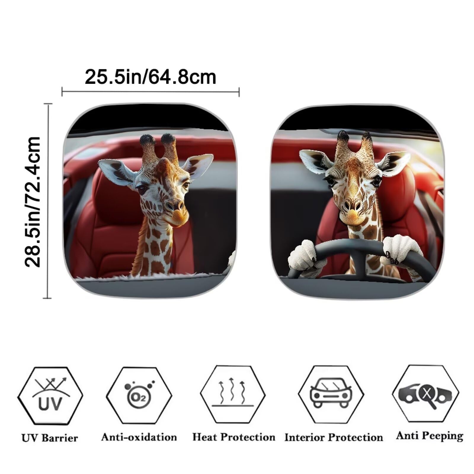 Renewold 2Pcs Sunshade For Car Windshield Reflective Blocks Heat Sunlight Foldable Sun Shade Shield Summer Car Accessories Keep