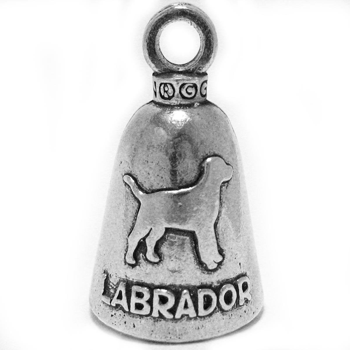 Guardian Bell Labrador Good Luck Bell W/Keyring & Black Velvet Gift Bag | Motorcycle Bell | Lead-Free Pewter | Made In Usa