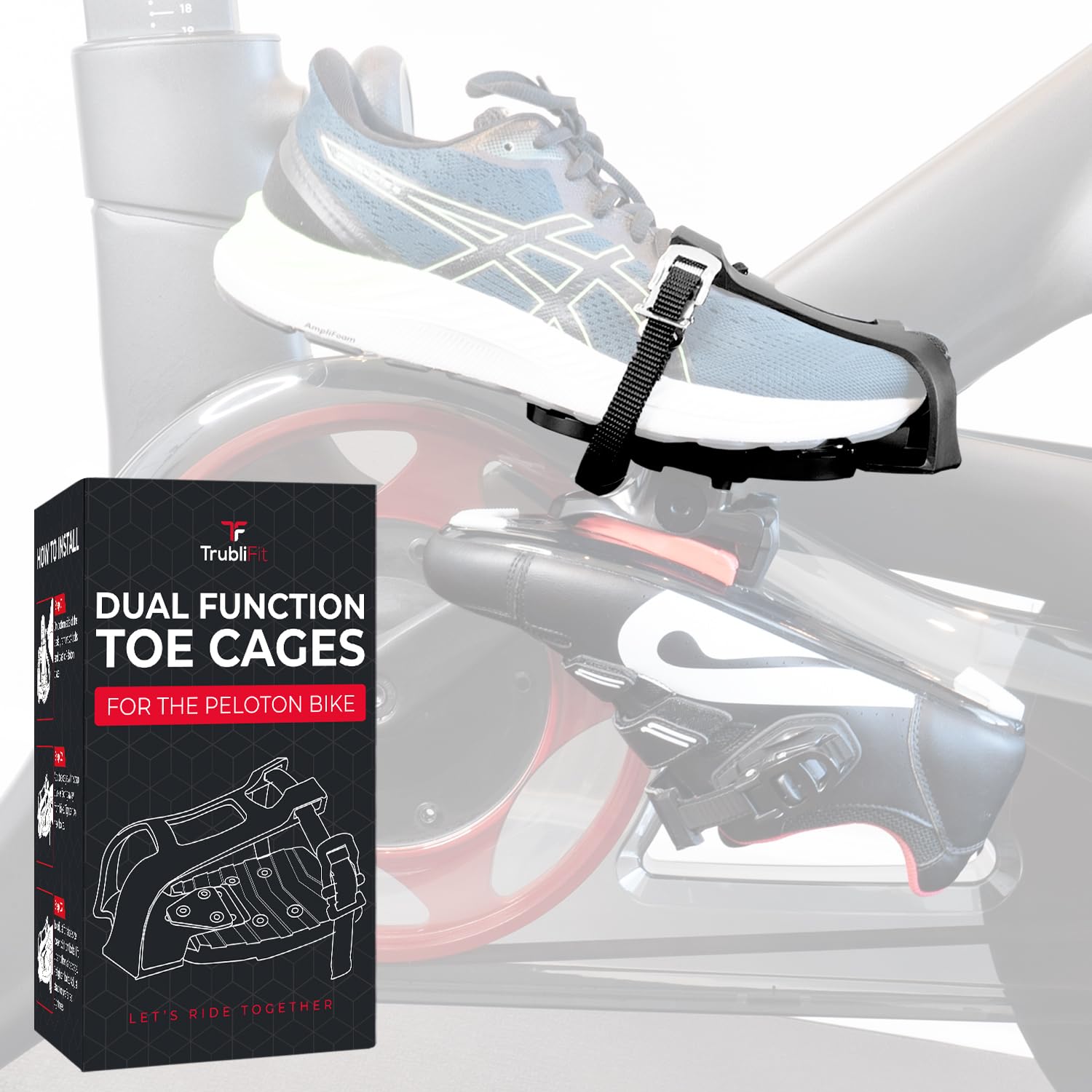 Dual Function Toe Cages - Convert Peloton Pedals To Two Sided Toe Cages Or Delta Cleats - Pedal Converters - Compatible With Pel