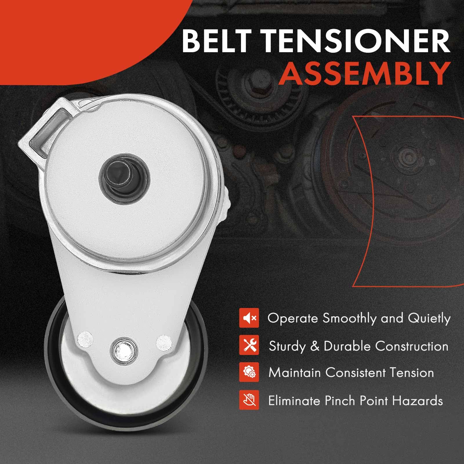 A-Premium Belt Tensioner Assembly With Pulley Compatible With Chevrolet Cruze 2010-2016, Sonic 2012-2018 & Saturn Astra 2008-200