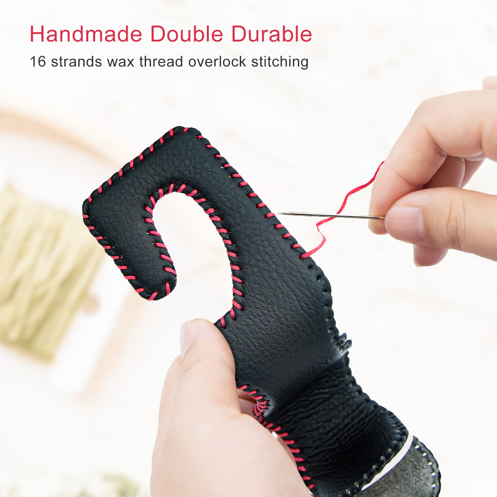 Etre Jeune Purse Hook For Car Headrest, Leather Back Seat Organizer Hanger Holder Hook For Hanging Purses And Bags And Coats, 2Pack Black&Red