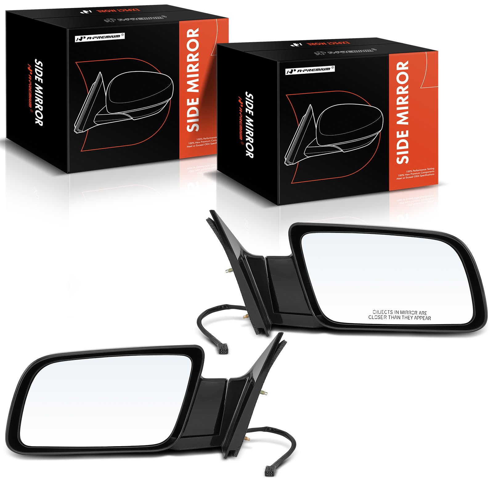 A-Premium Pair (2) Driver & Passenger Side View Mirror Compatible with Chevy & GMC - Silverado, Blazer, C/K 1500 2500 3500, Taho