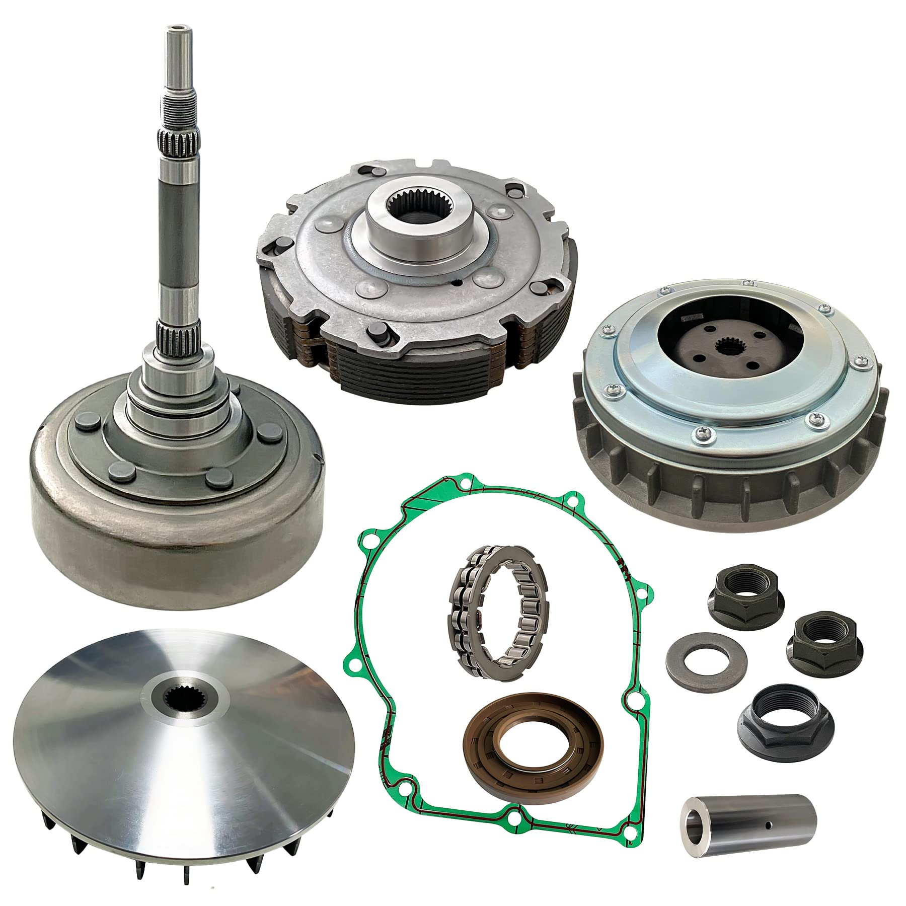 FUYEAR Wet Clutch Shoe Kit Assembly For YAMAHA Grizzly 660 2002-2008,Rhino 660 2004-2007 With Primary Sheave,Clutch Carrier,Onew