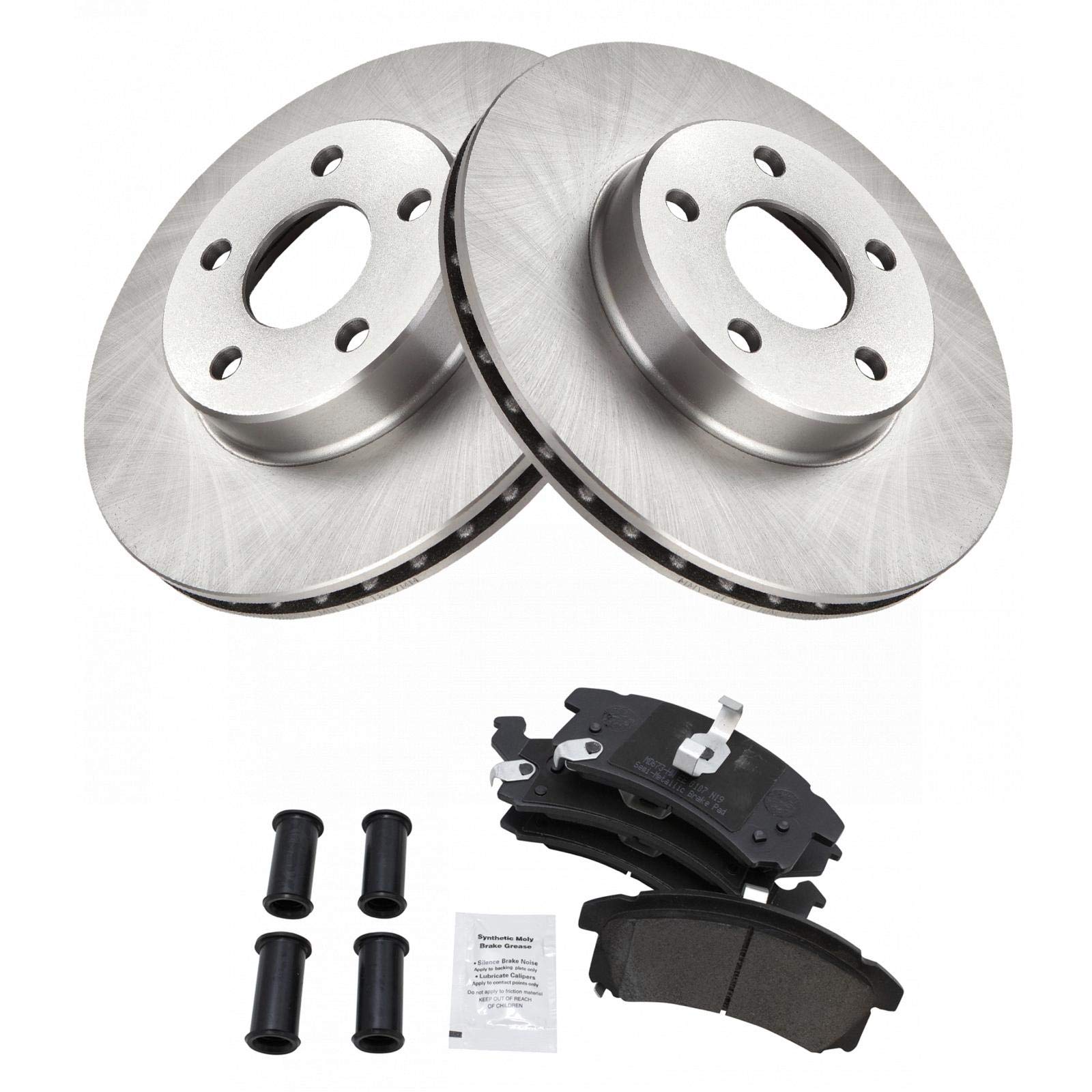 Trq Front Brake Pad & Rotor Left & Right Kit Compatible With Pontiac Chevy Olds Gm