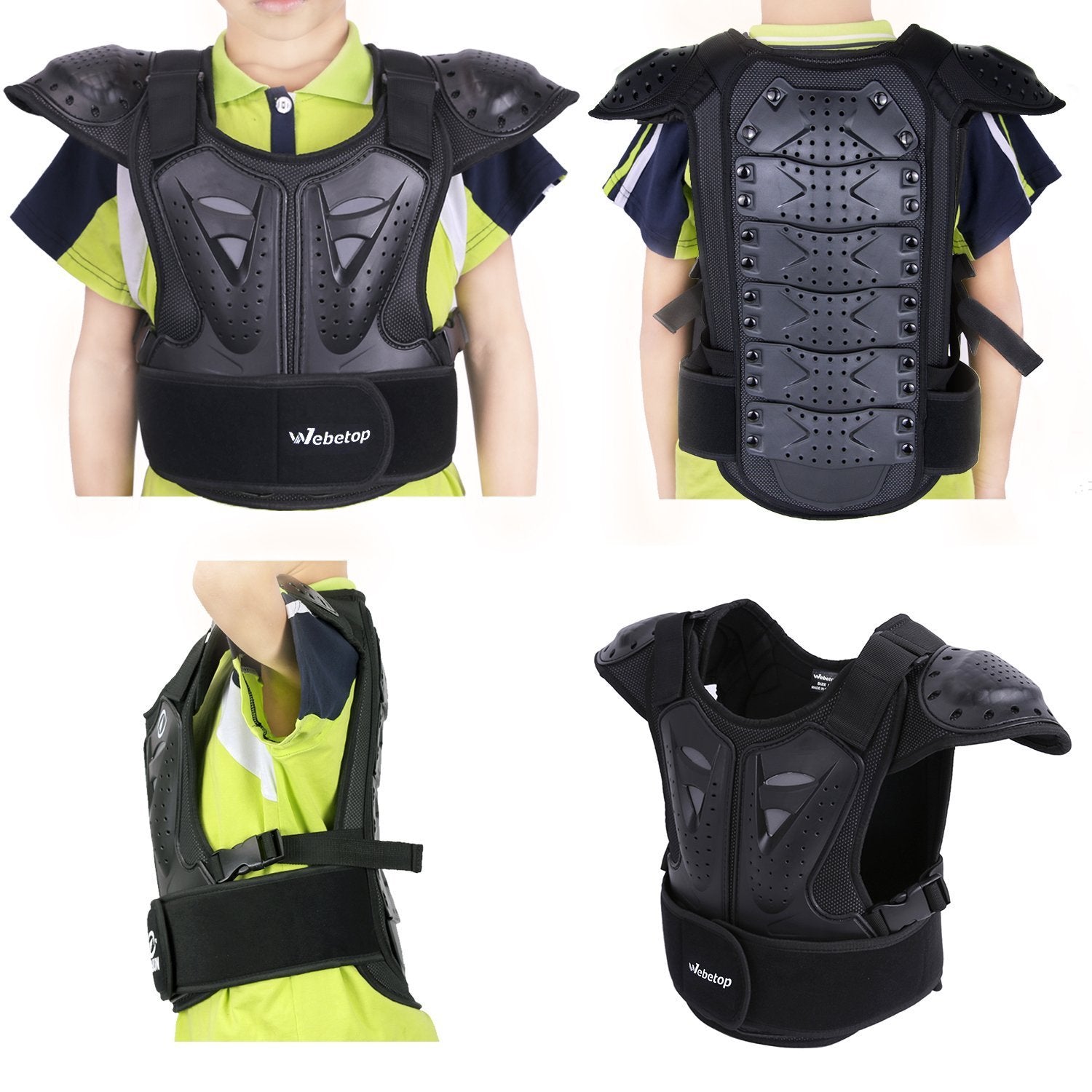 Webetop Kids Chest Protector Motocross Chest Protector Youth Dirt Bike Body Chest Spine Protector L