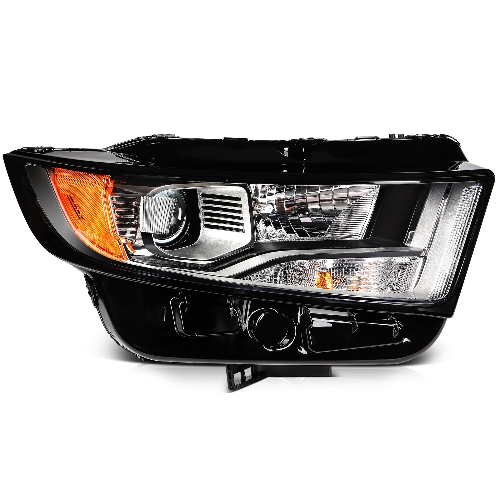 LBRST Headlight Assembly Fit 2015-2018 for Edge Passenger Side Headlight Black Housing Amber Reflector FO2503341