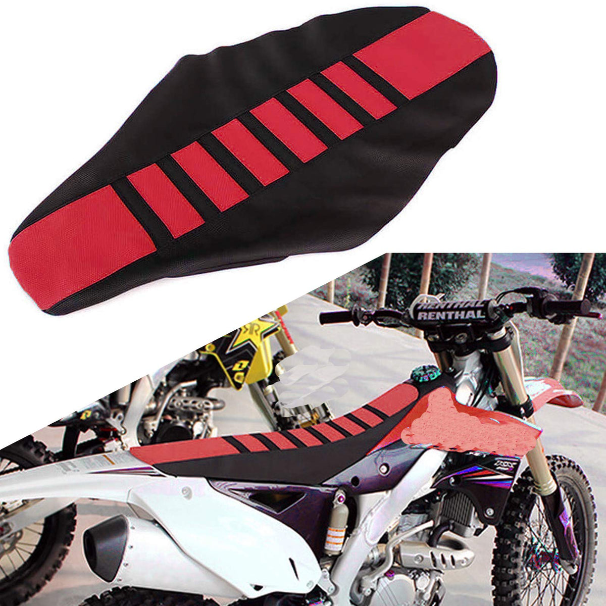 E-Riding Universal Gripper Motorcycle Seat Cover Rubber Soft - Cr85 Cr125 Cr250