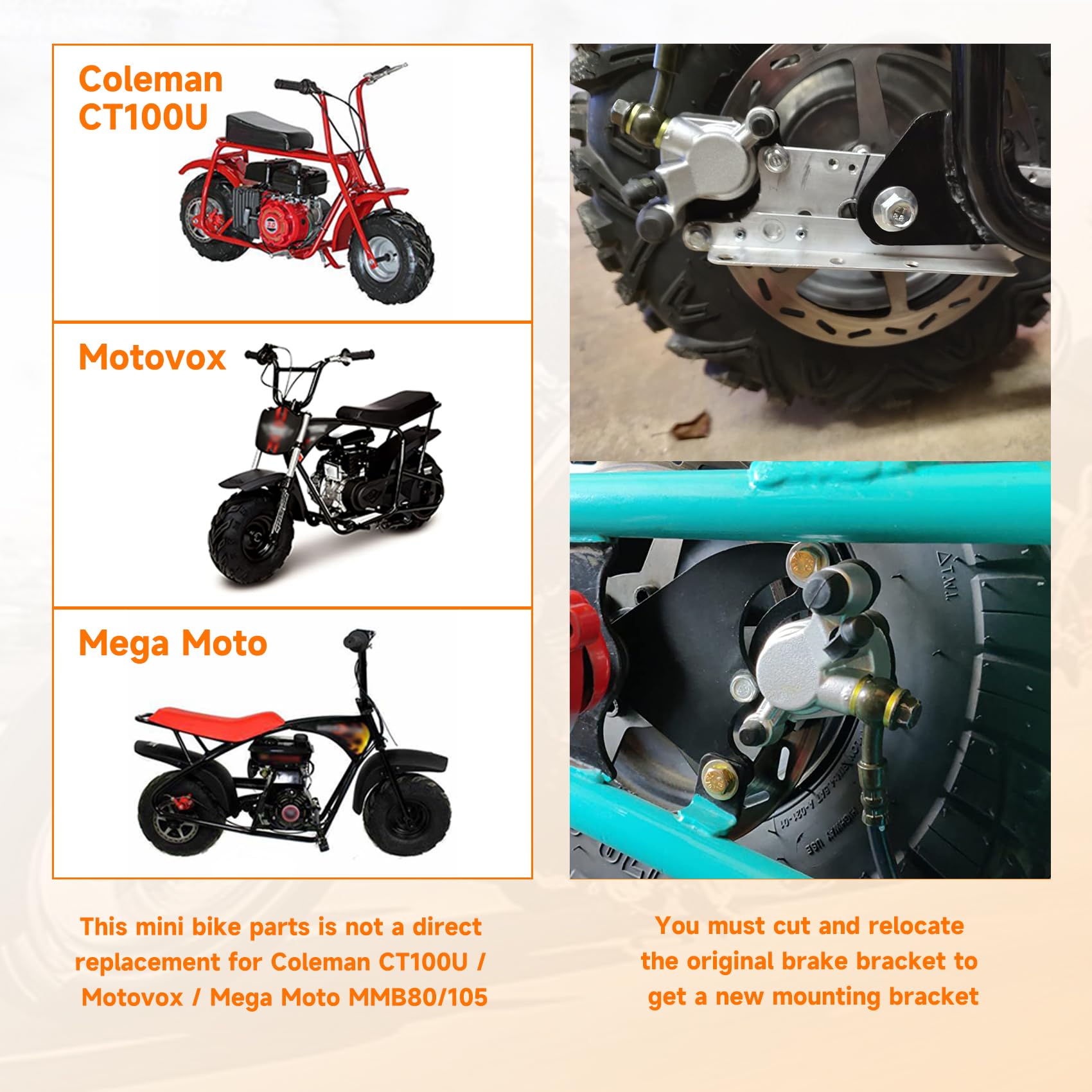 Fvrito 50 Inch Upgraded Left Hydraulic Disc Hand Brake Master Cylinder Caliper Assembly For 97Cc 2.8Hp Baja Doodle Bug Db30 Blitz Dirt Bug Racer Mini Bike Motorsports Go Karts